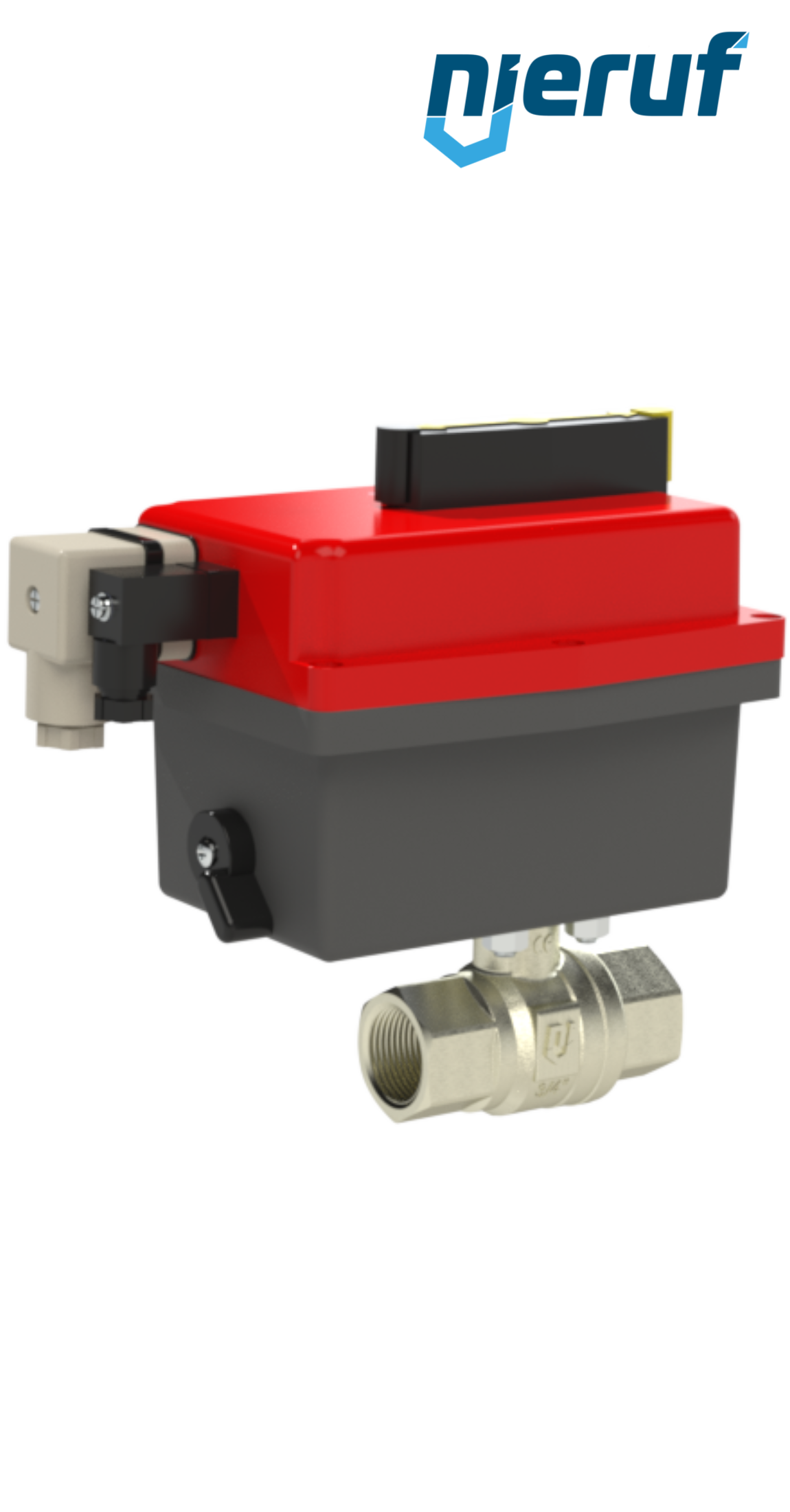 Mosiężny zawór kulowy DN25 - 1" cal elektryczny 24V EK01