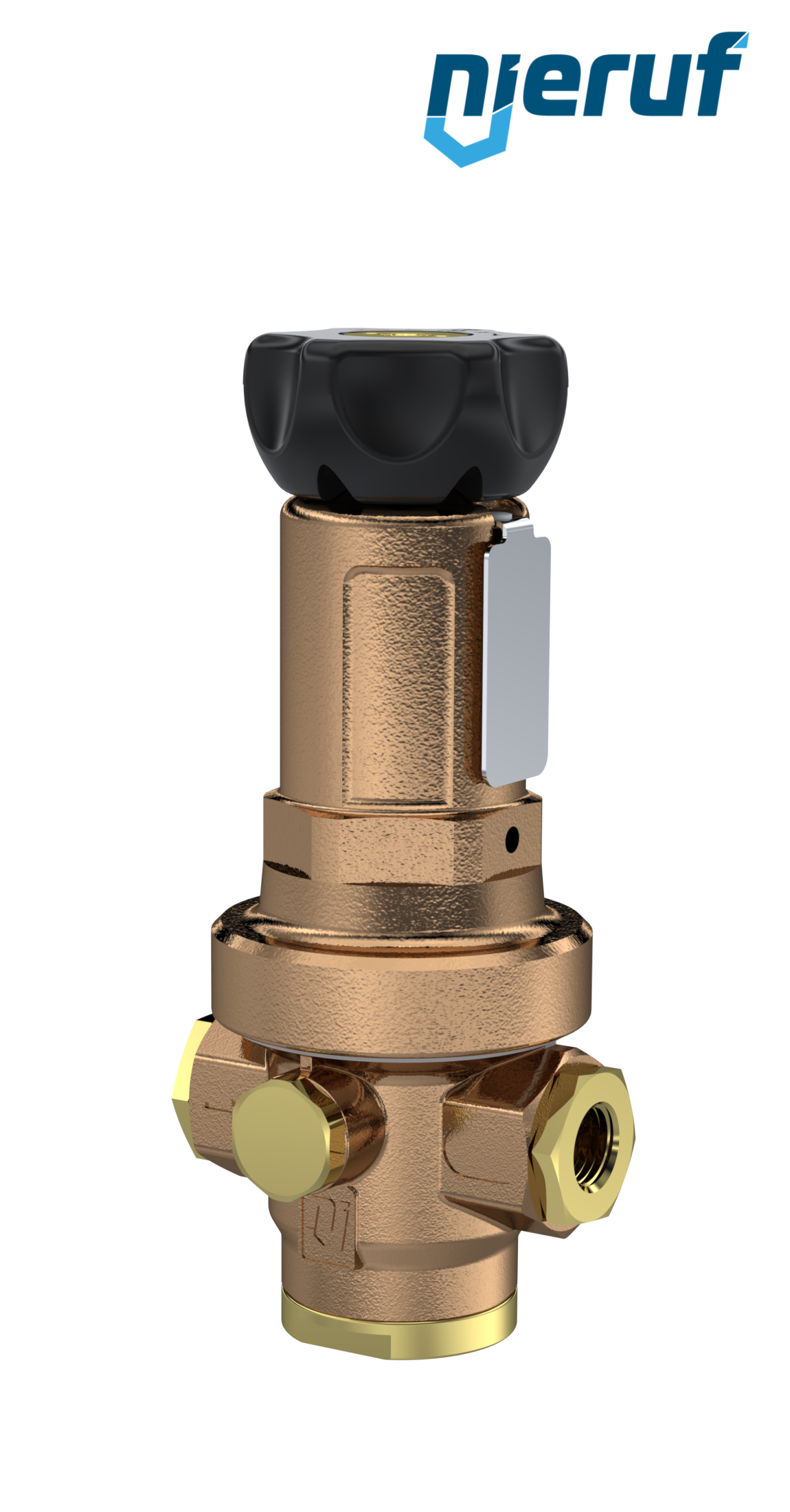 Precyzyjny regulator ciśnienia z wtórnym odpowietrzeniem 3/8" cala DM14 brąz FKM 0.5 - 15 bar