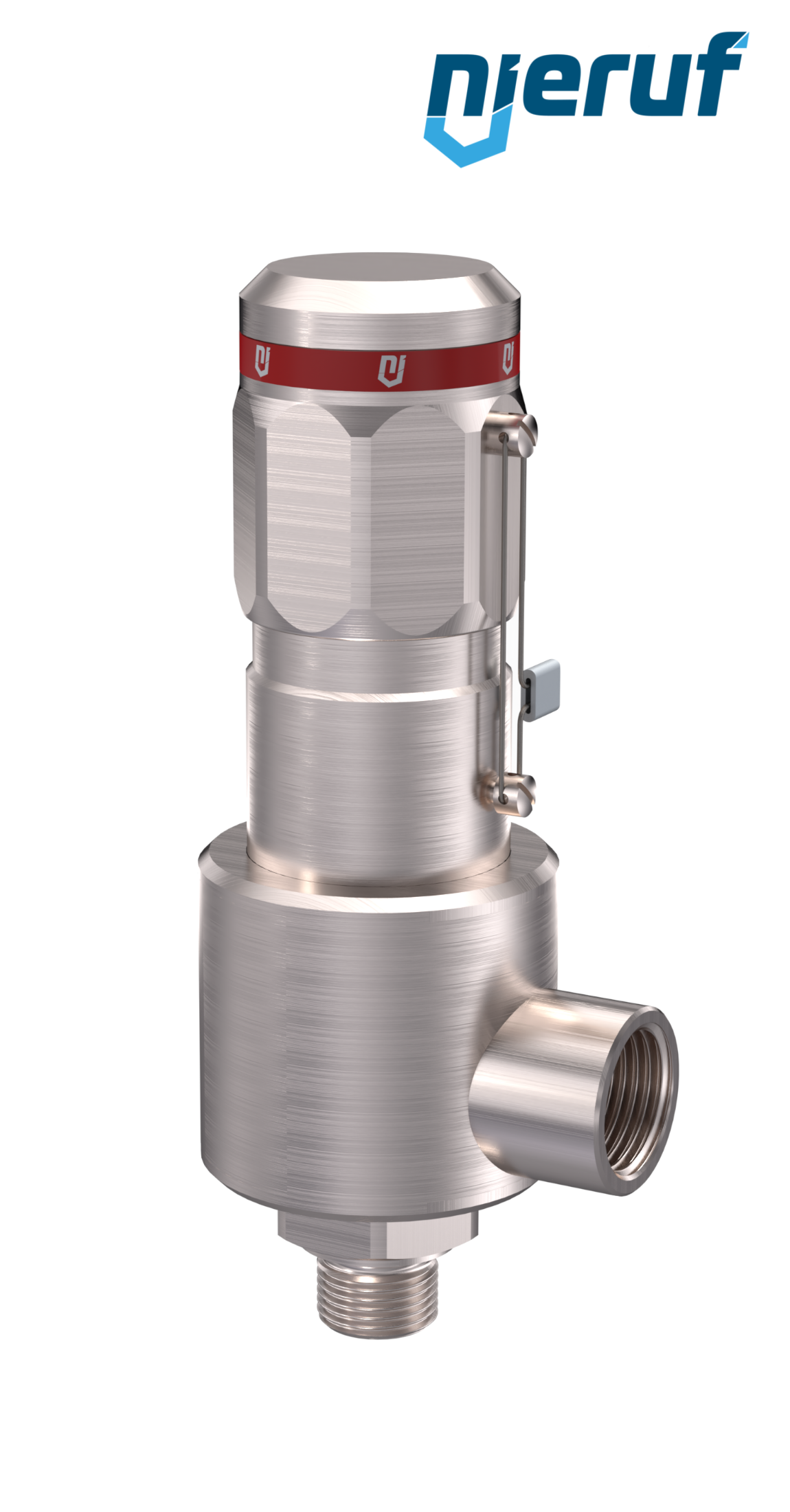 Zawór bezpieczeństwa DN10 1/2" GZ X 1" GW SV15, MD / PAI, bez podnoszenia, Wersja kątowa, >350,0 bar - 630,0 bar