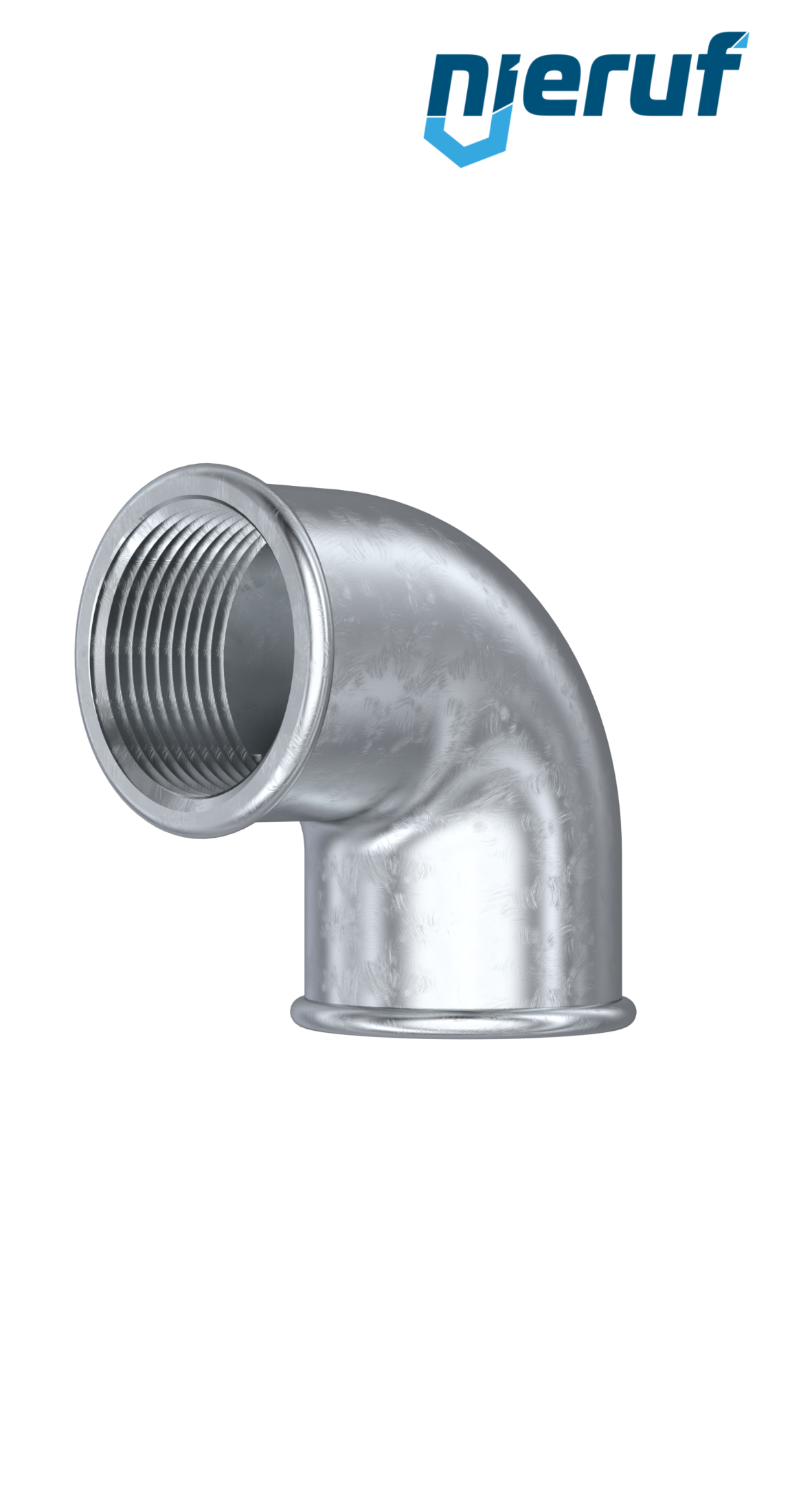Złączka z żeliwa ciągliwego Kolanko nr. 90, DN40 - 1 1/2" cala ocynkowane