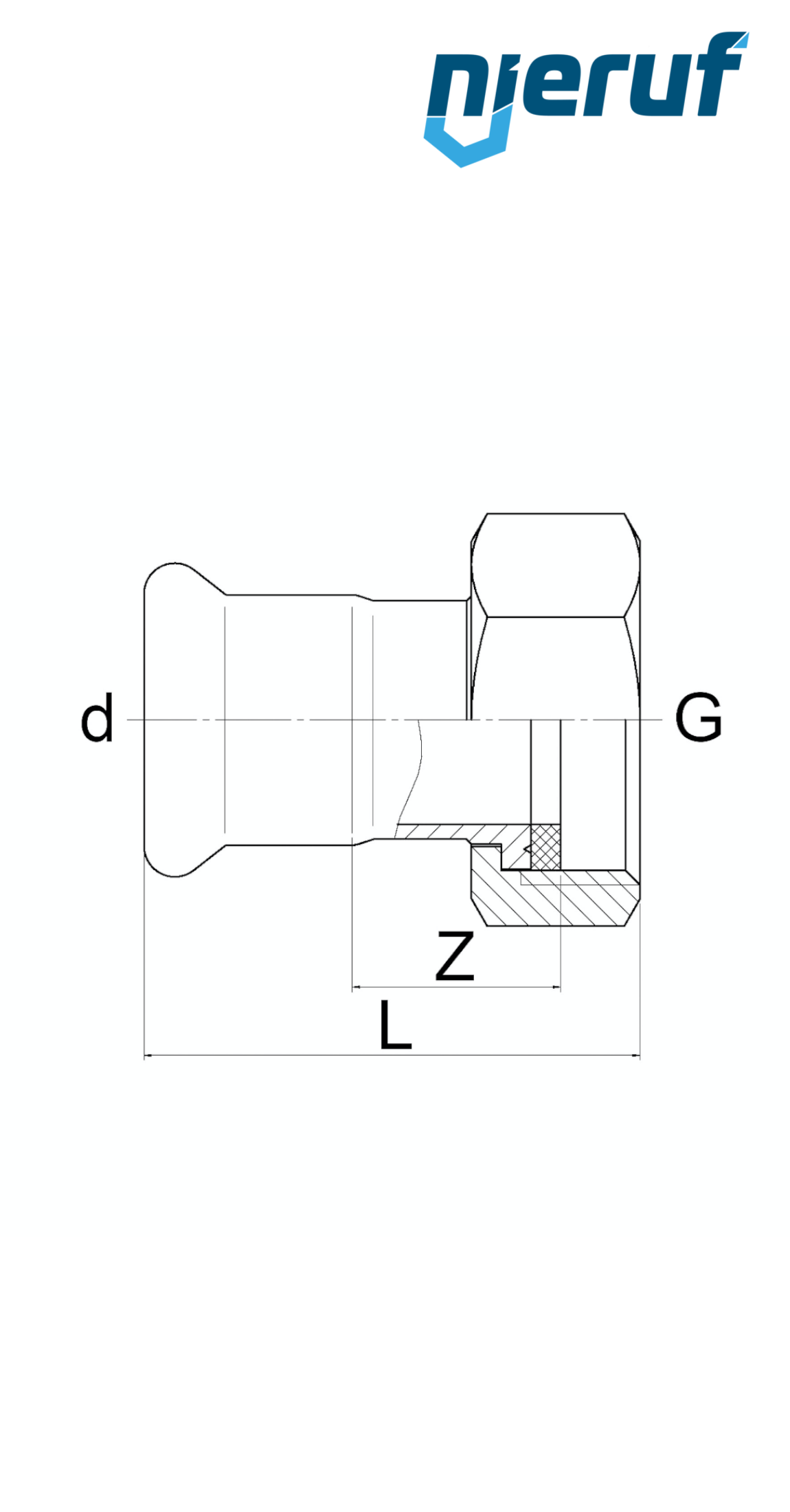 Przyłącze śrubowe W złączka zaciskana DN20 - 22,0 mm x 1" cal Stal nierdzewna