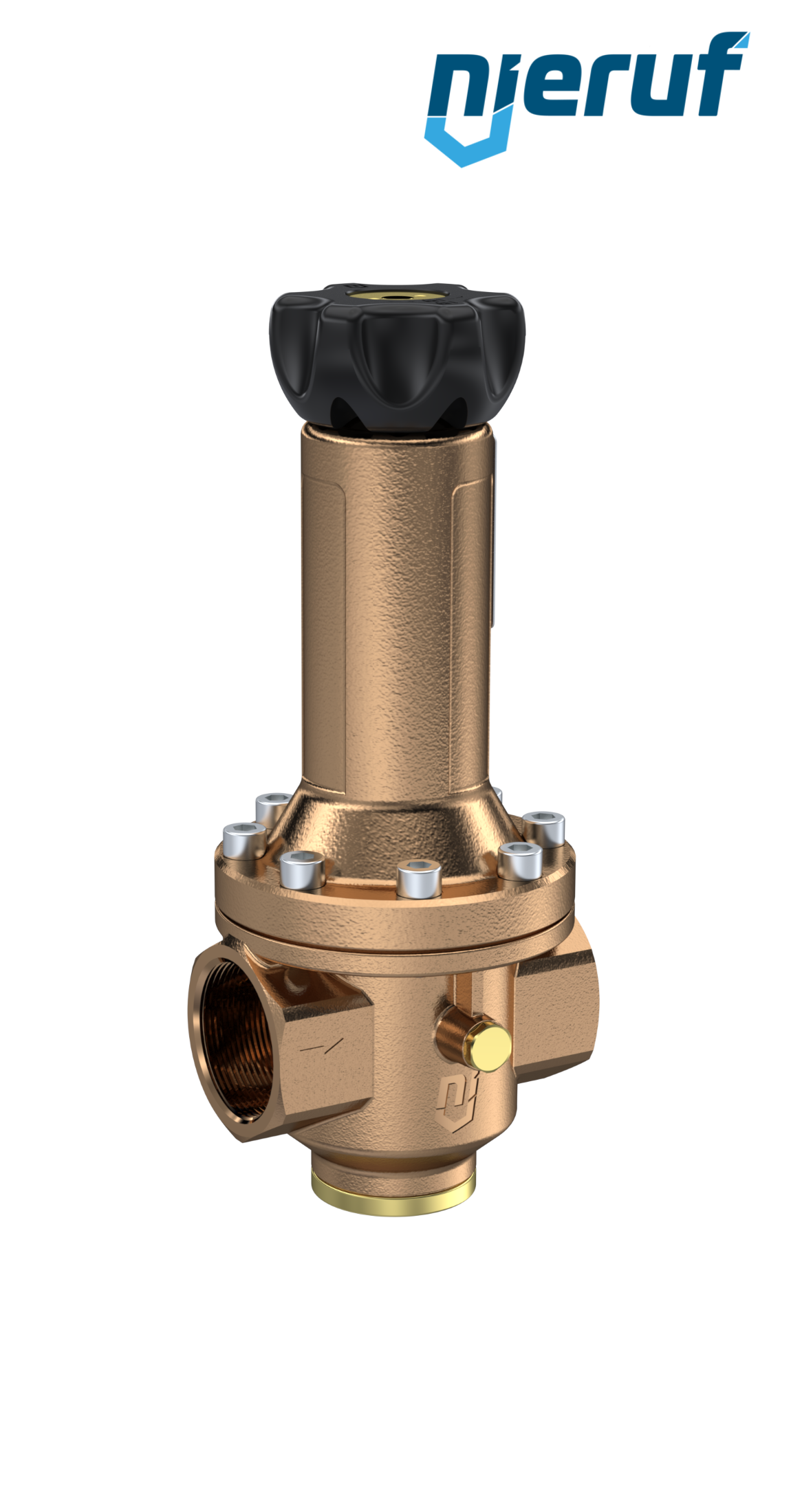 Precyzyjny regulator ciśnienia z wtórnym odpowietrzeniem 1 1/2" cala DM14 brąz FKM 0.5 - 15 bar