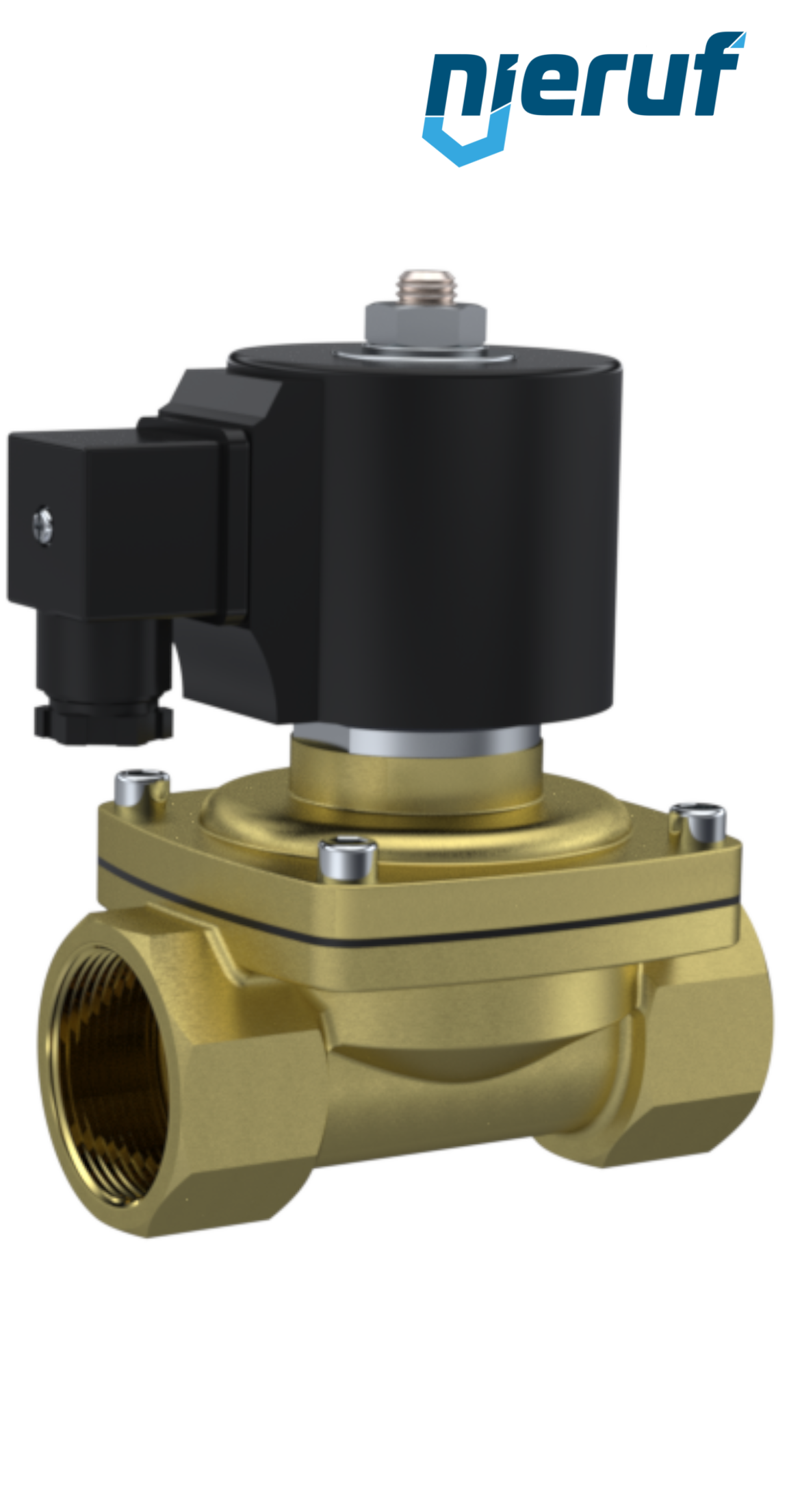 Zawór elektromagnetyczny DN16 G 1/2" cala mosiądz MV06 NBR 230V 50Hz