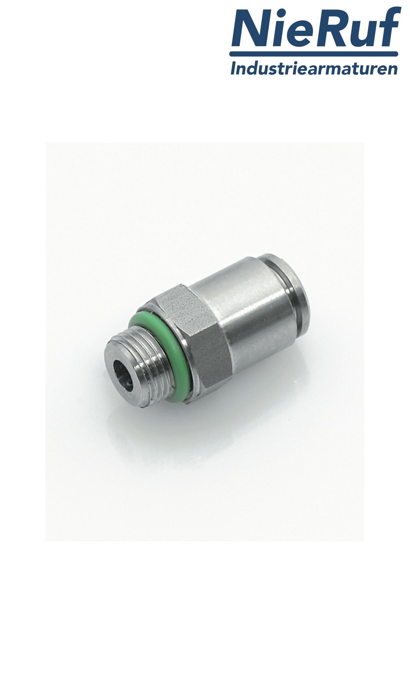 Proste złącze wkręcane EF01 Stal nierdzewna FKM G1/4" D6mm Proste złącze wkręcane EF01 Stal nierdzewna FKM G1/4" D6mm
