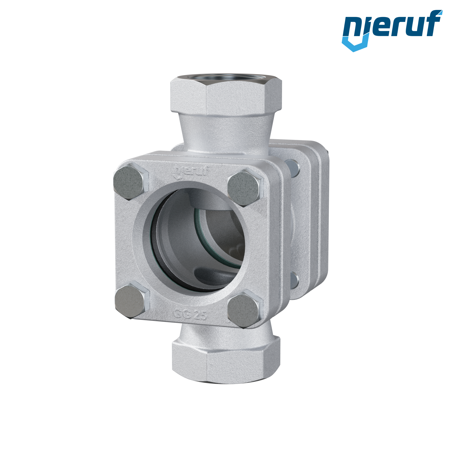 oblò di osservazione filettato / specola visiva a ghiera G 2" pollici ghisa grigia GG25 vetro calciosodico oblò di osservazione filettato / specola visiva a ghiera G 2" pollici ghisa grigia GG25 vetro borosilicato