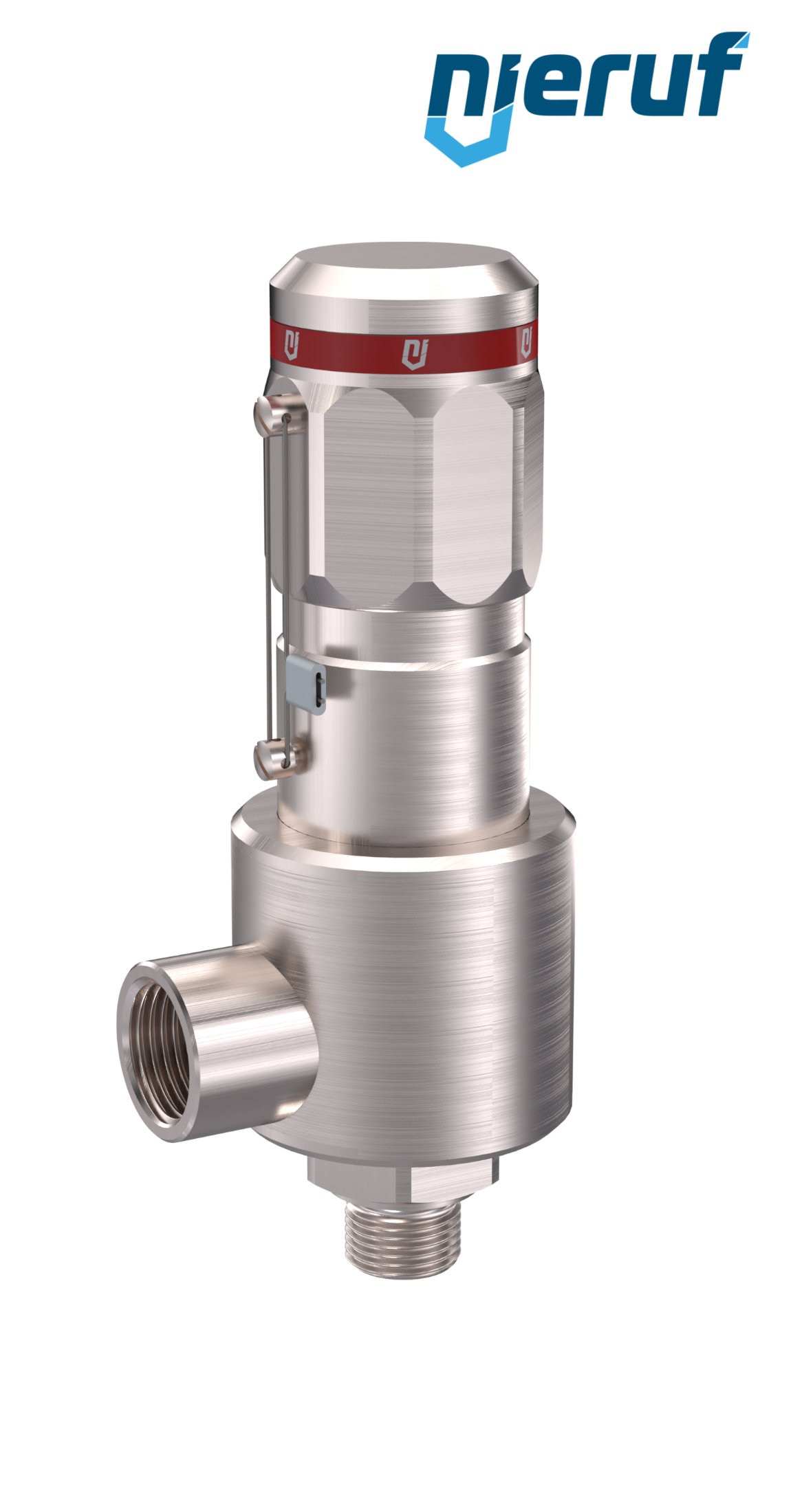 Zawór bezpieczeństwa DN10 1/2" GZ X 1" GW SV15, MD / PAI, bez podnoszenia, Wersja kątowa, >350,0 bar - 630,0 bar