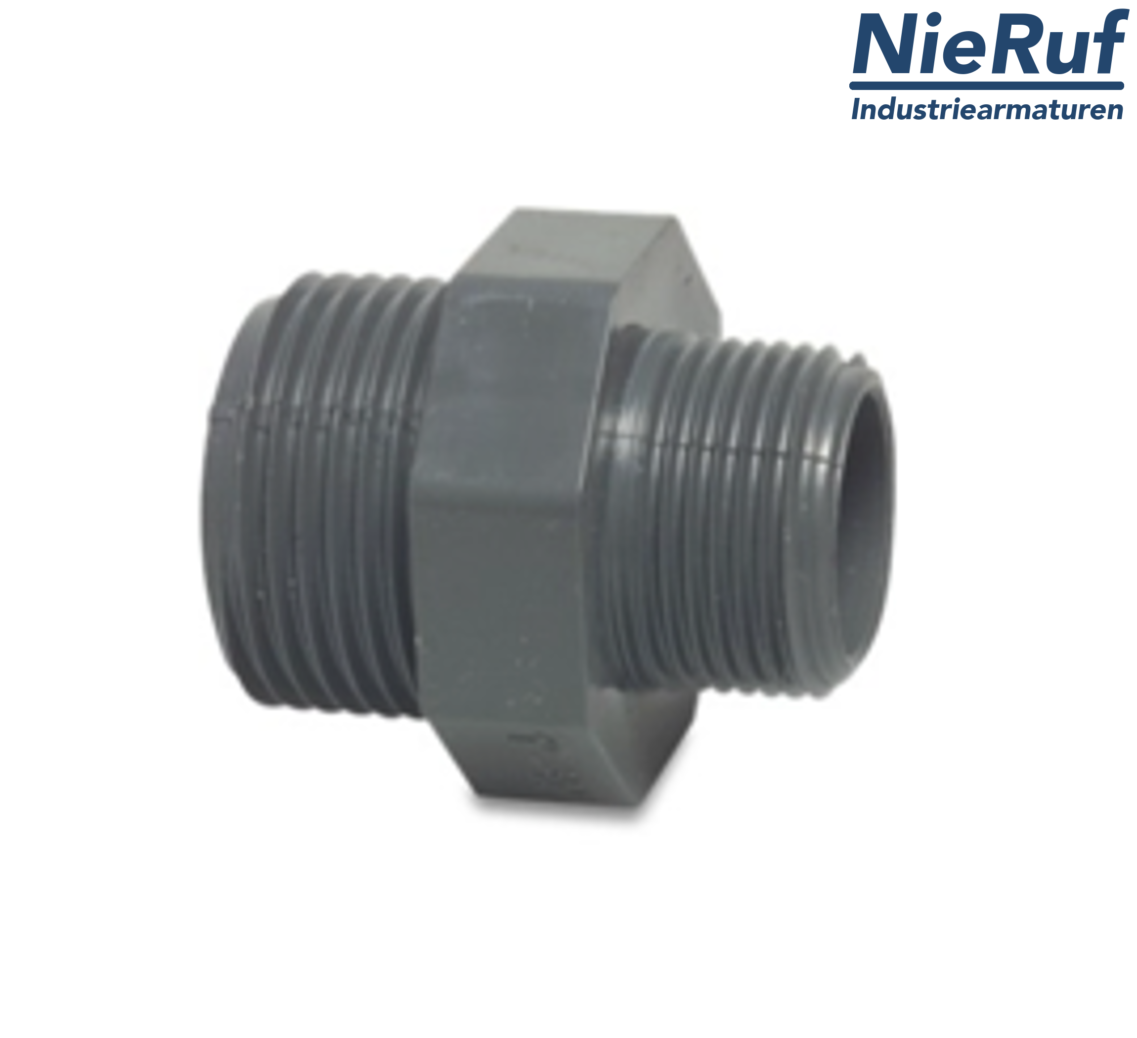 Nypel redukcyjny 1/2" x 3/8" cala PVC-U GZ