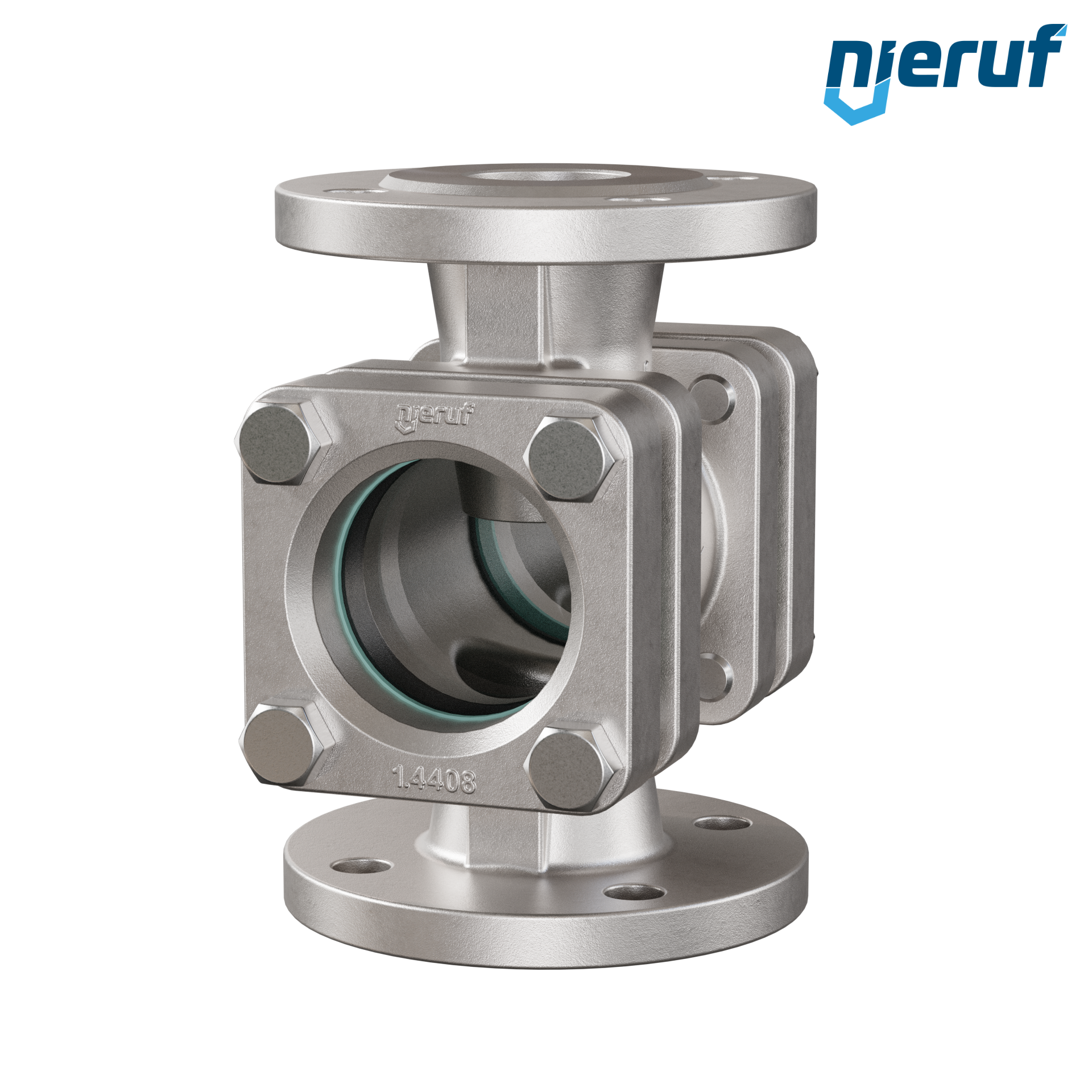 spia visiva flangiata / indicatore di flusso flangiato DN50 acciaio inossidabile vetro calciosodico versione con gocciolatoio Specola visiva flangiata DN50 - 2" pollici acciaio inossidabile AISI 316 flangia ANSI 300 vetro borosilicato versione standard