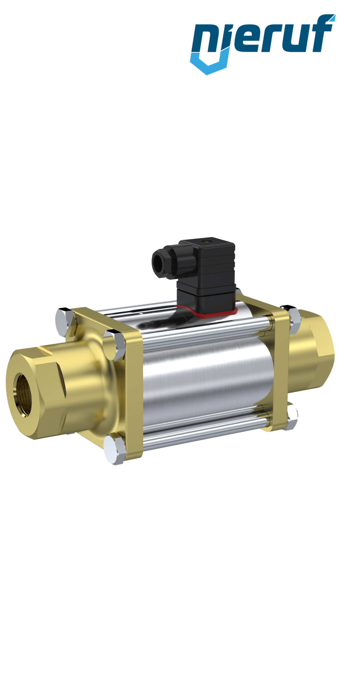 Zawór współosiowy 3/8" cala GW - DN10 mosiądz 24V DC NO