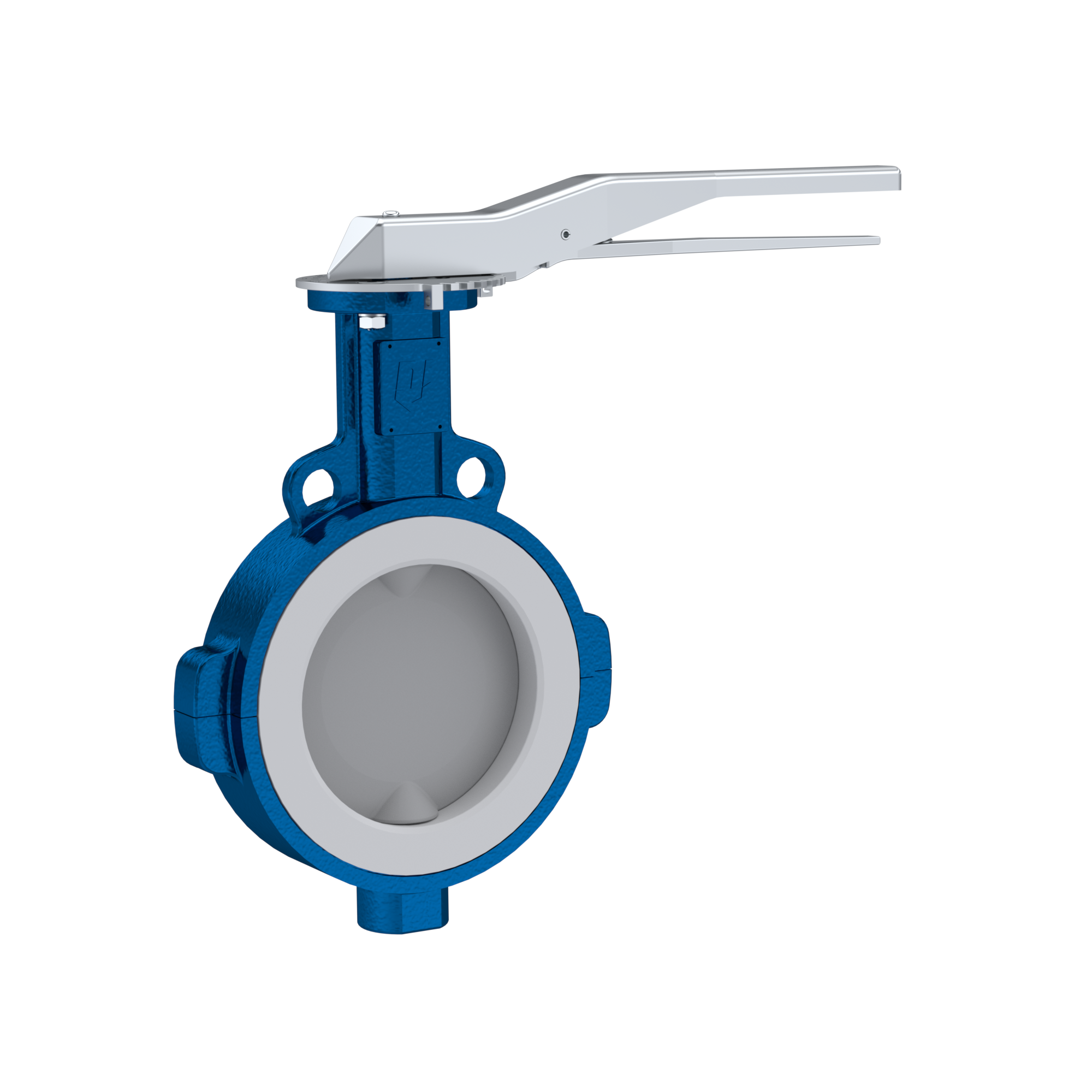 Przepustnica PFA PTFE AK09 DN300 PN10-PN16 dźwignia ręczna wkladka Silikon