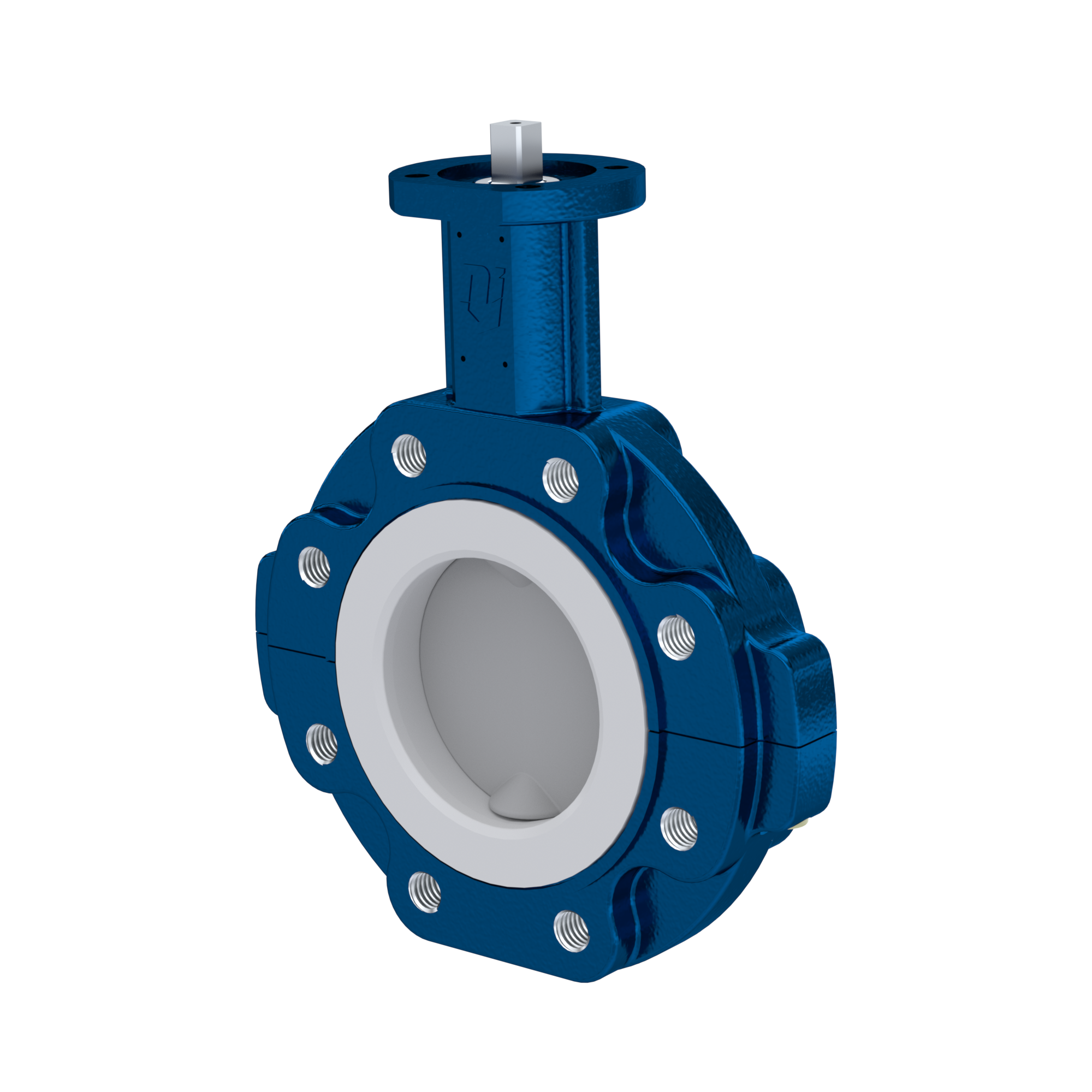 Przepustnica PFA PTFE AK10 DN150 PN10-PN16 wkladka FKM