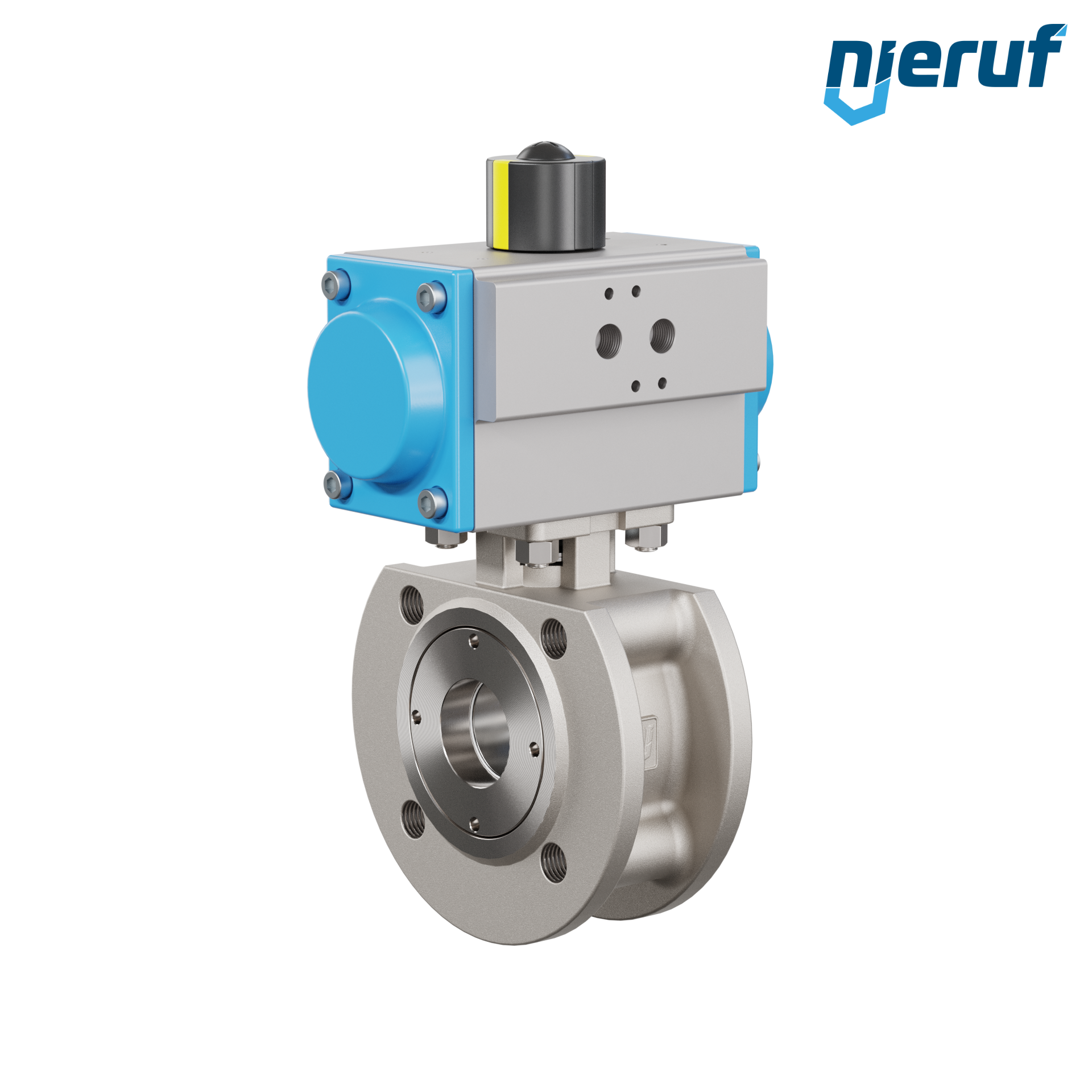 valvola a sfera flangiata dal design compatto DN40 PK07 azionamento rotativo pneumatico a doppio effetto