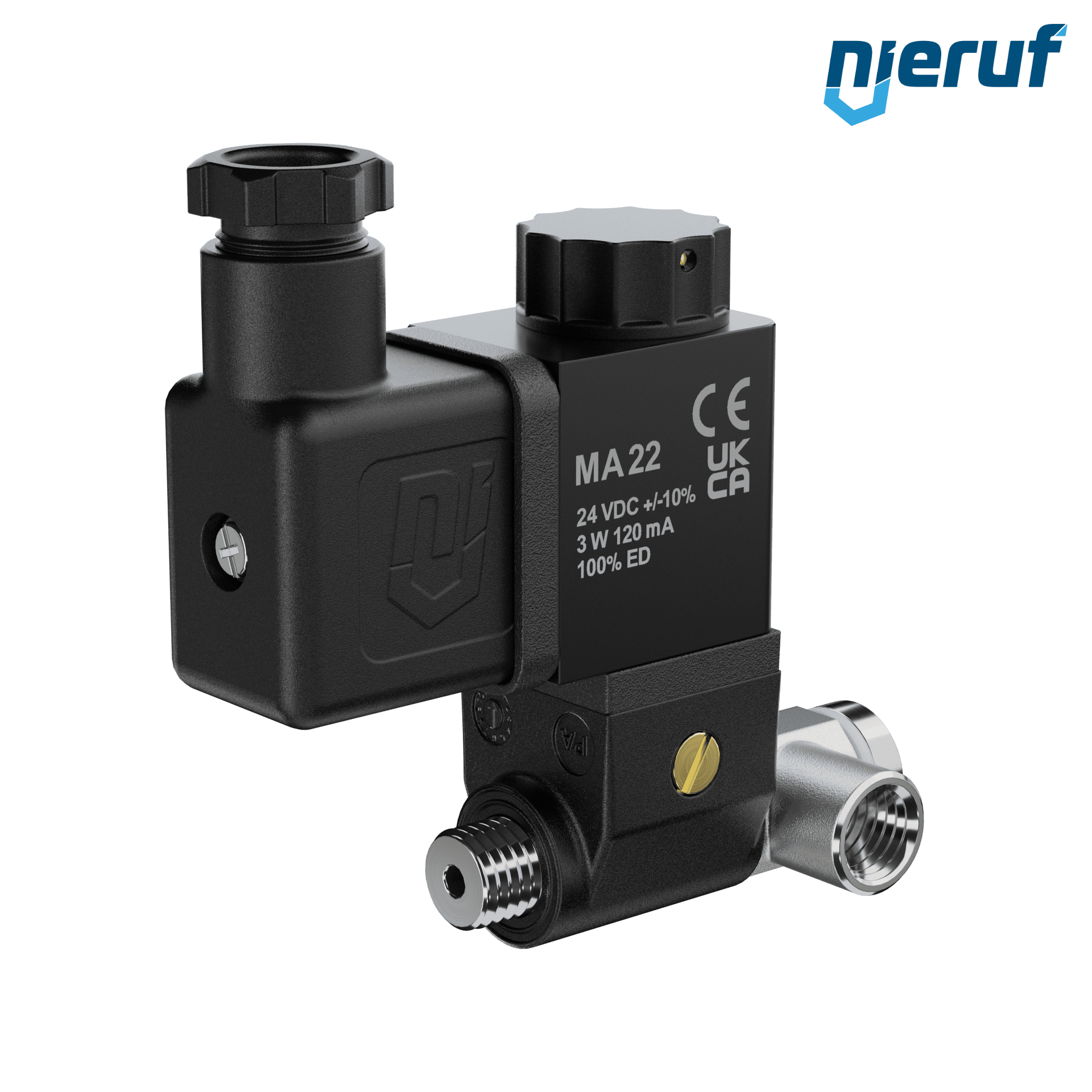 Wlot zaworu pilotowego: G 1/8" cala 24V DC KV05