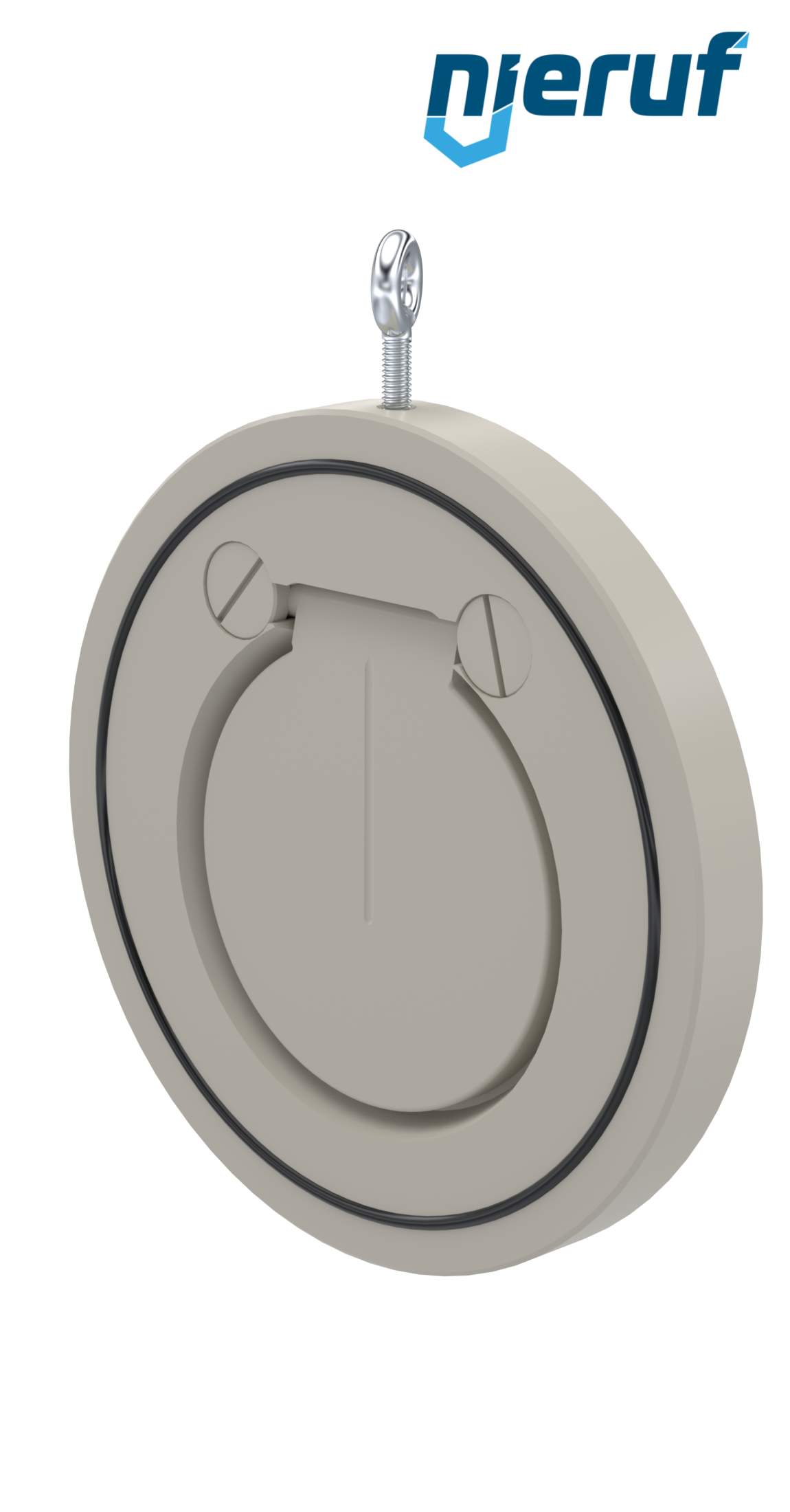 Klapa zwrotna międzykołnierzowa DN100 ZR06 Plastik PP-H FKM (Viton)
