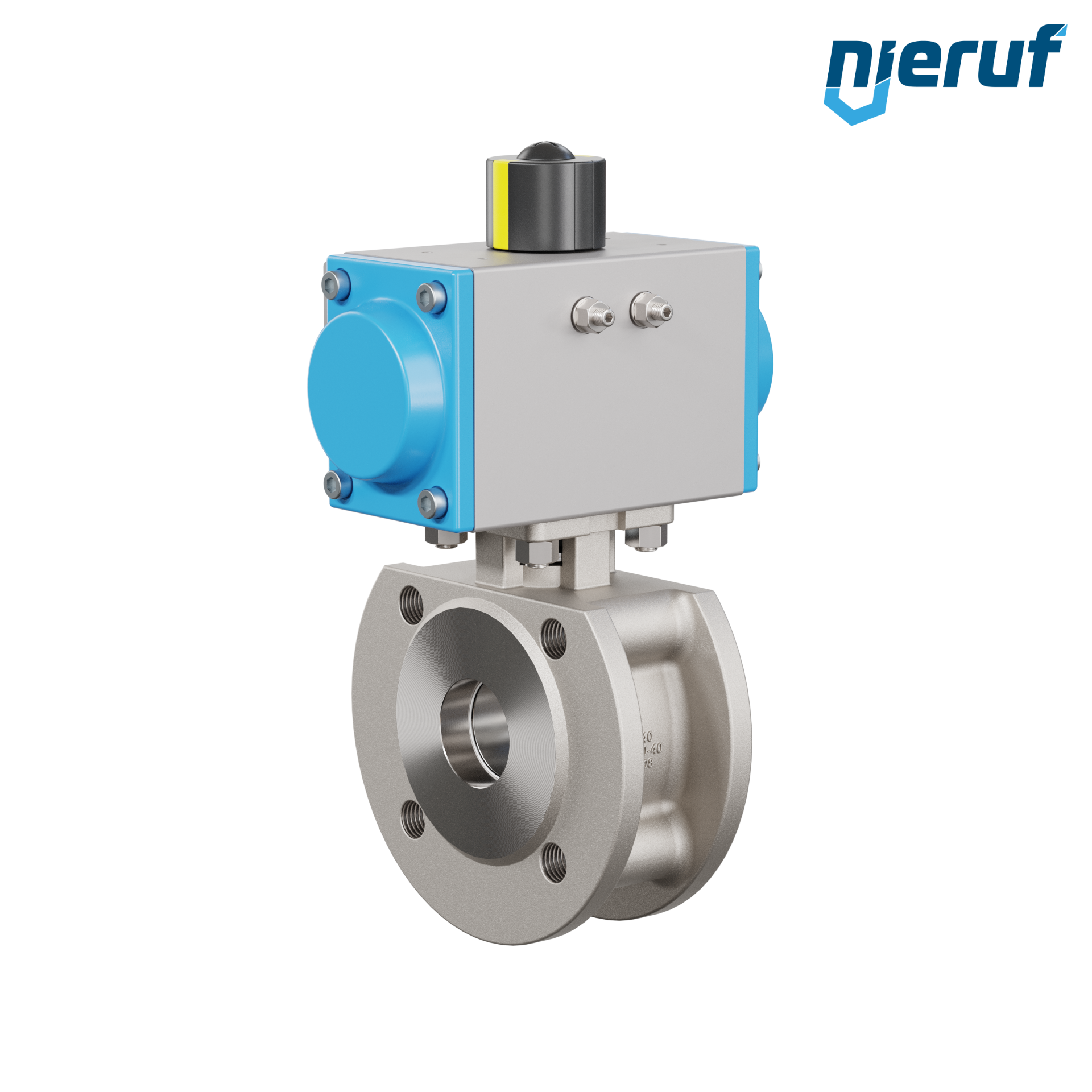 valvola a sfera flangiata dal design compatto DN40 PK07 azionamento rotativo pneumatico a doppio effetto