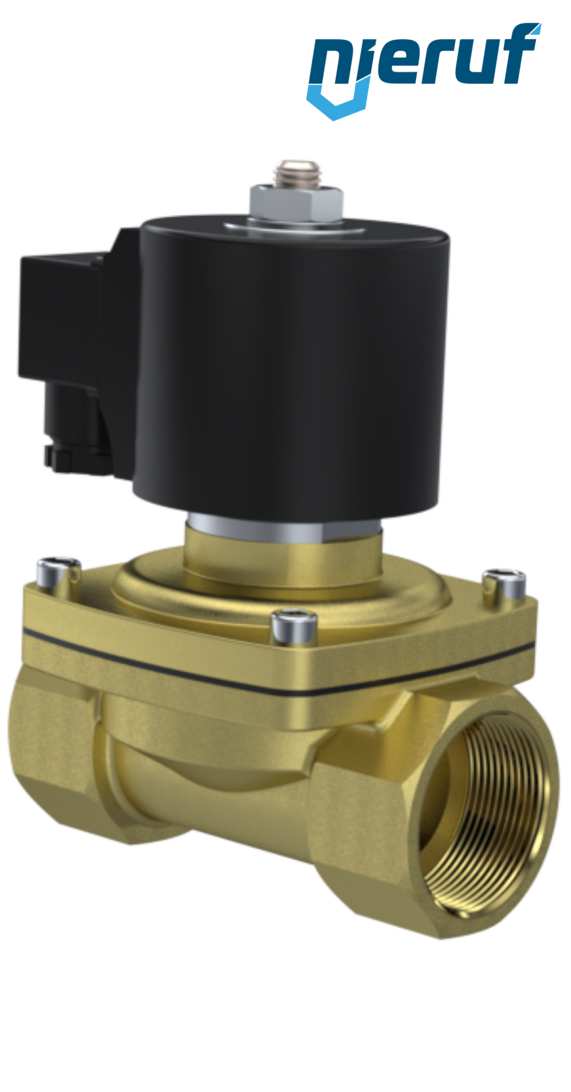 Zawór elektromagnetyczny DN16 G 1/2" cala mosiądz MV06 NBR 230V 50Hz
