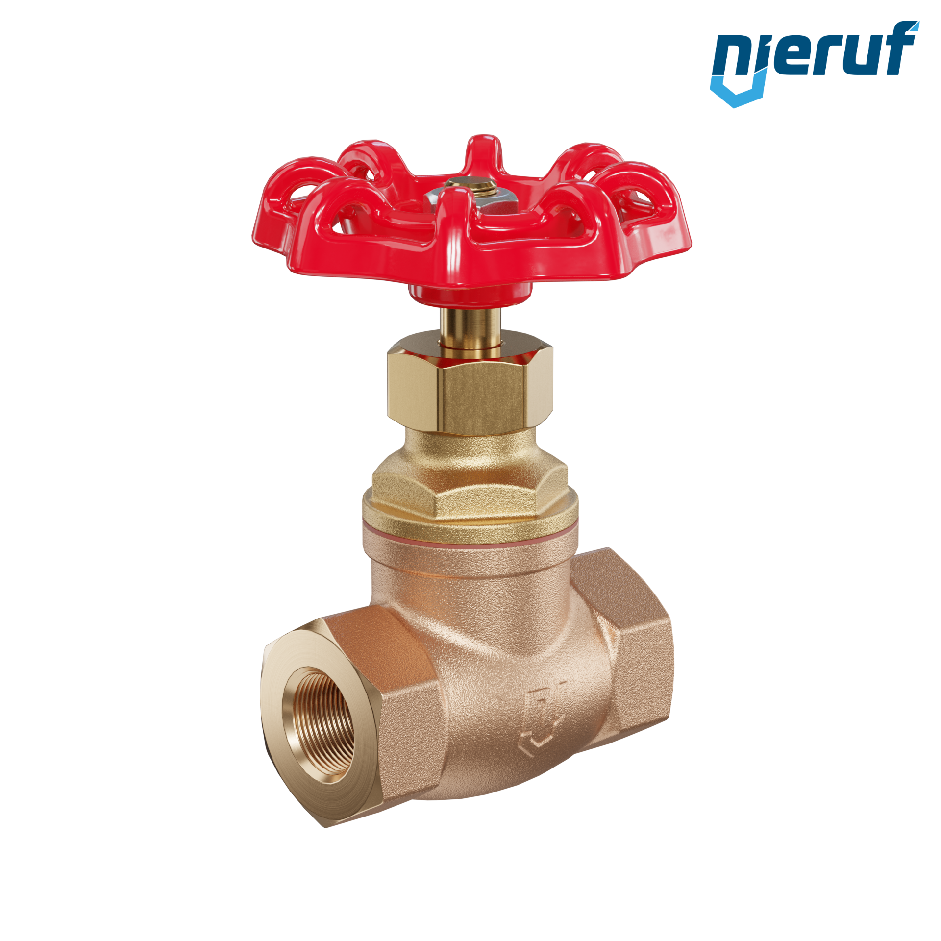 Zawór zaporowy gwint wewnętrzny DN8 - 1/4" cala PN16 AV10 brąz ASTM B62