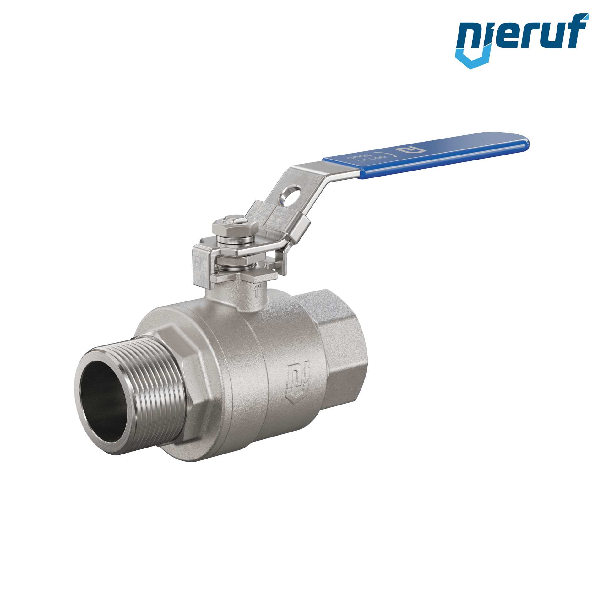 Zawór kulowy ze stali nierdzewnej DN25 - 1" cal GK19 gwint wewnętrzny X zewnętrzny