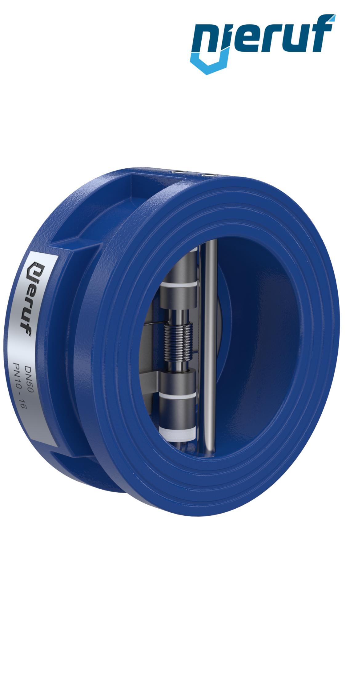 Klapa zwrotna dwuskrzydłowa DN50 DR02 GGG40 FKM (Viton)