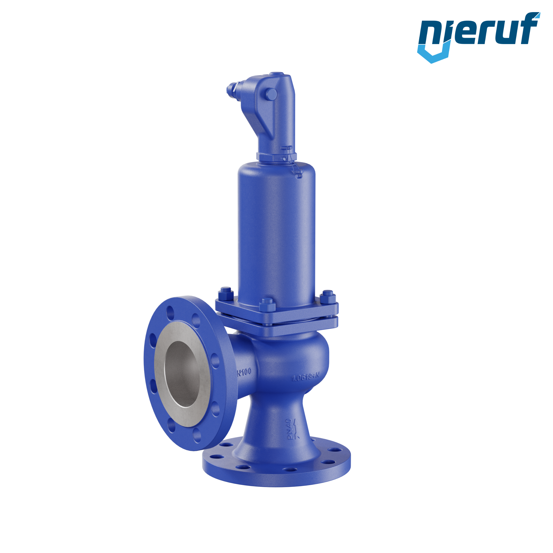 Zawór bezpieczeństwa kołnierzowy DN100/DN100 SF02, Staliwo 1.0619+N EPDM, Dźwignia