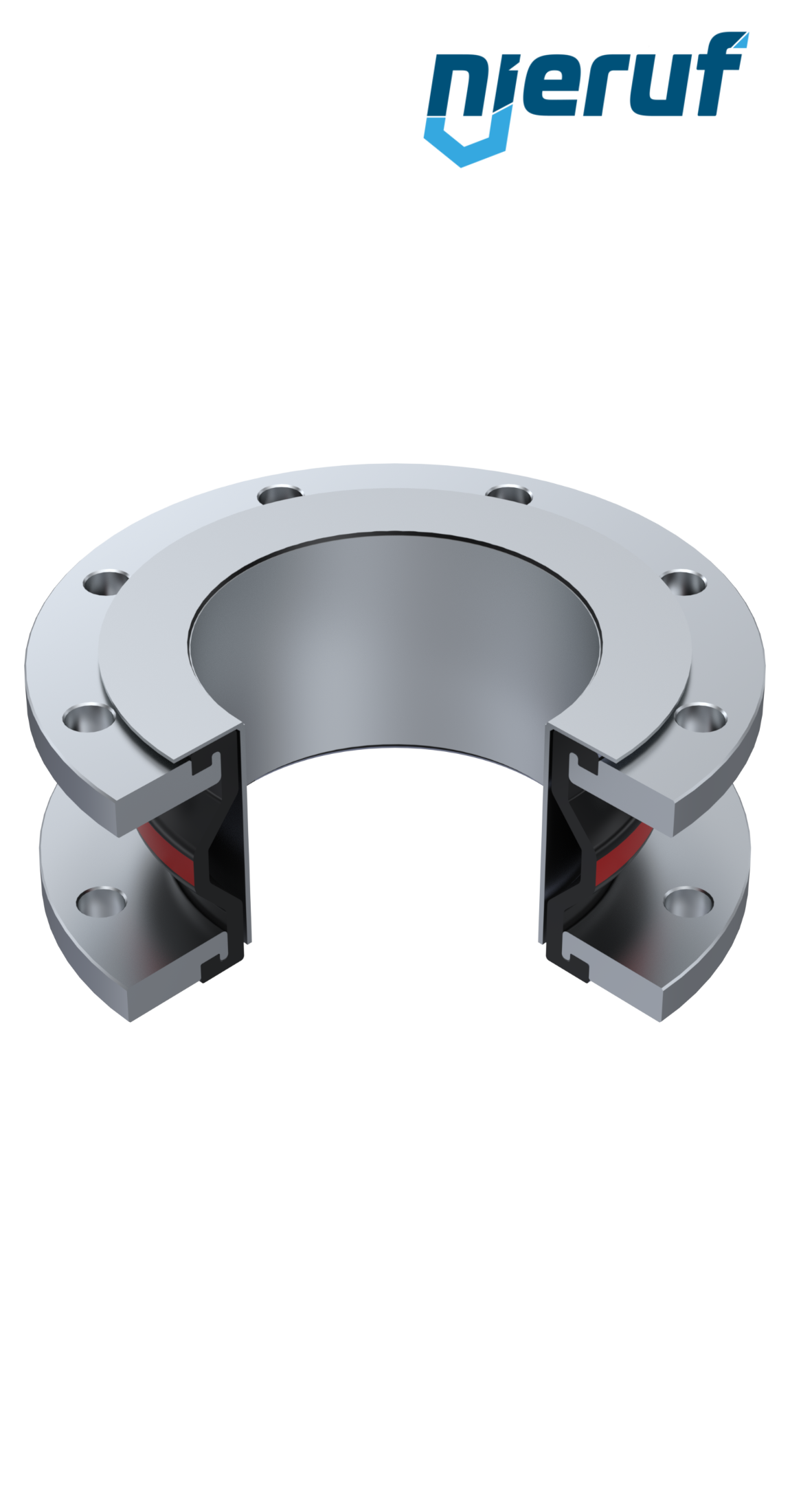Kompensator Prowadnica DN32 typ KP04 stalowe kołnierze EPDM