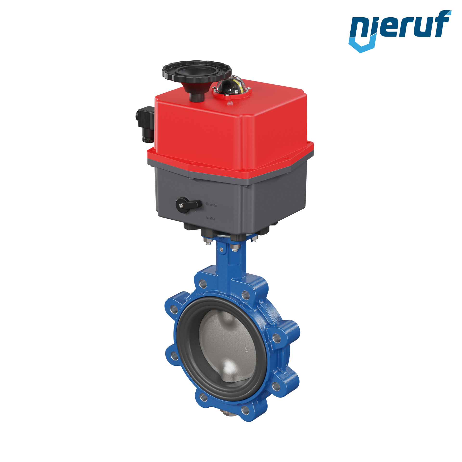 Przepustnica DN 125 dokołnierzowa/Lug elektroniczny napęd 24-240V DVGW woda pitna