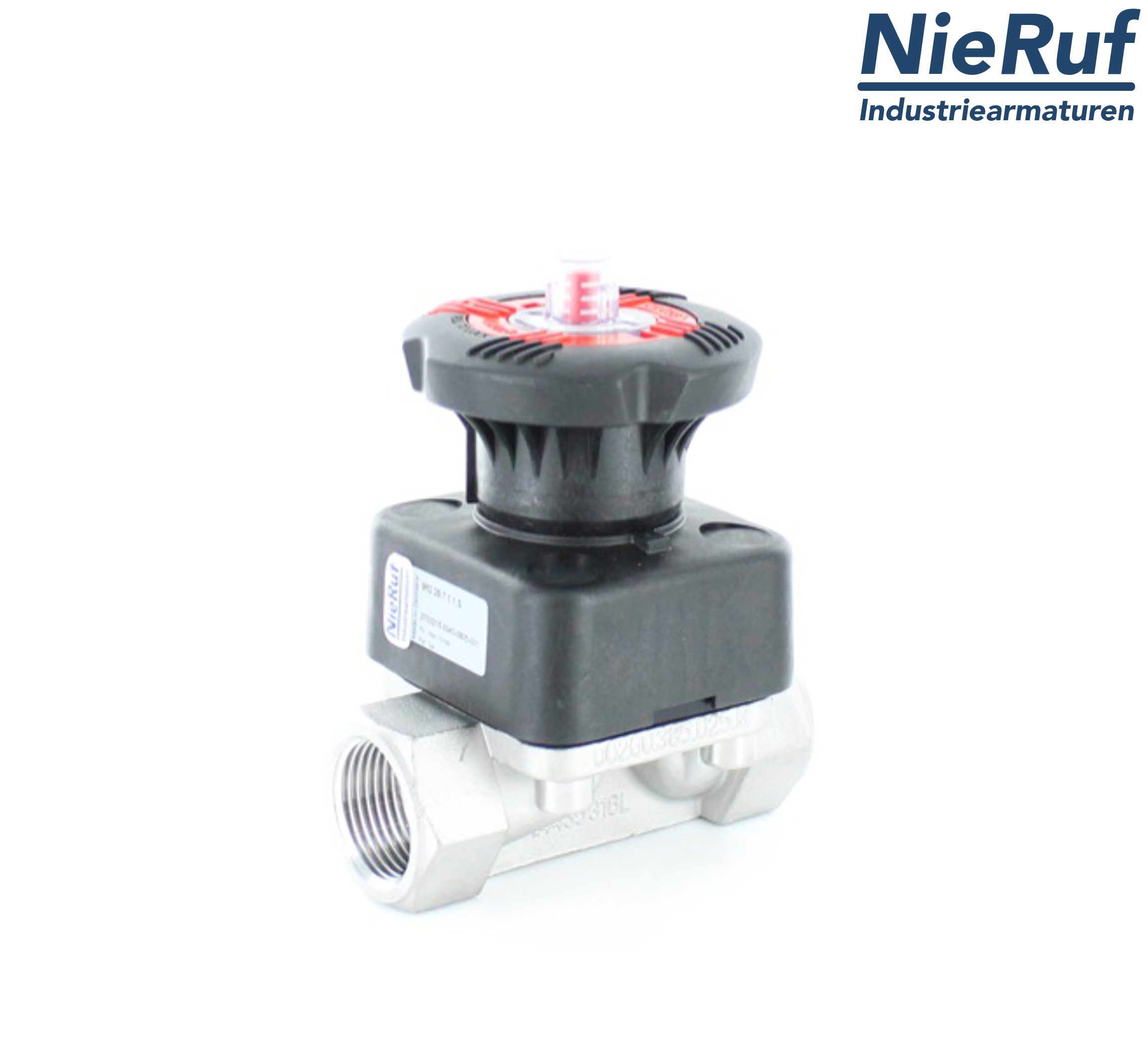 Zawór membranowy ze stali nierdzewnej 1 1/4" ca membrana PTFE/EPDM dwuczęściowa gwint wewnętrzny BSP