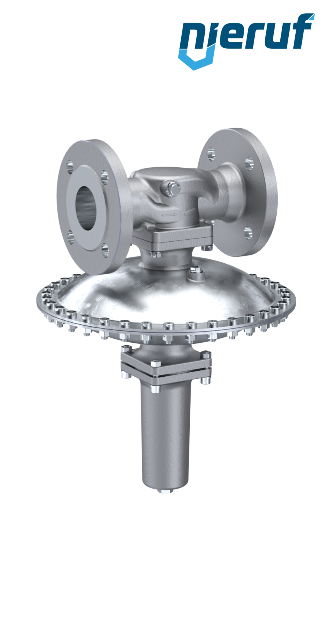 Regulator mbar DN50 DM23 kołnierz DIN EN 1092 stal nierdzewna FKM 30 - 500 mbar
