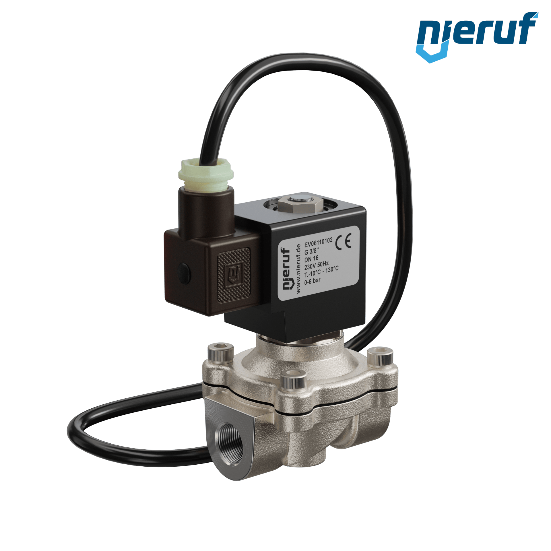 Zawór elektromagnetyczny ATEX DN16 G 3/8" cala EPDM