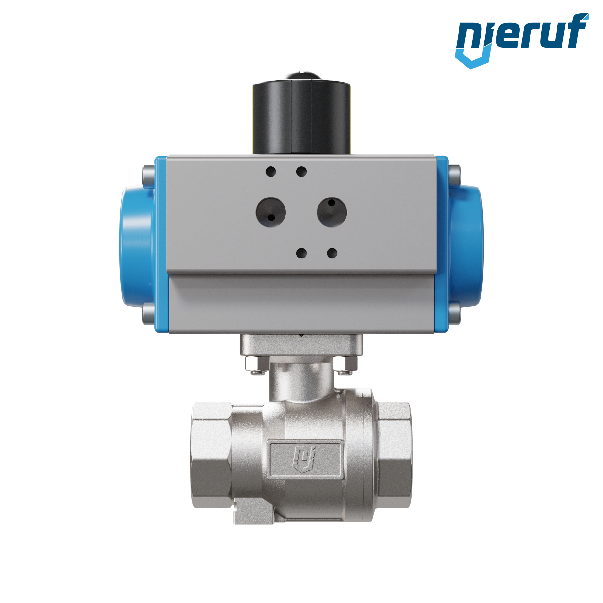 valvola a sfera pneumatica DN25 - 1" pollici azionamento rotativo a effetto semplice apertura a molla PK02
