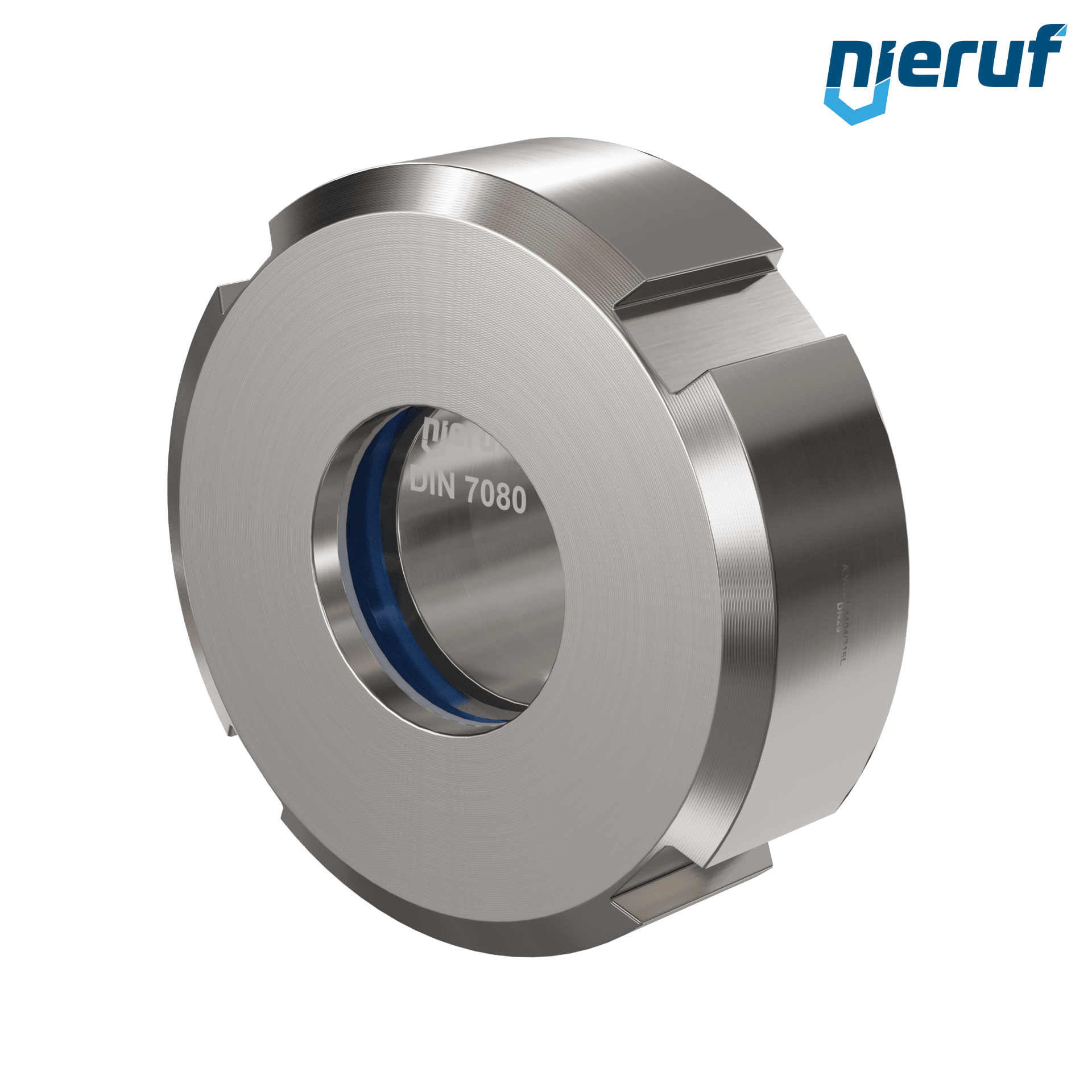 Wziernik DN25 - 1" cal według DIN 11851 Stal nierdzewna 1.4404 / AISI 316L