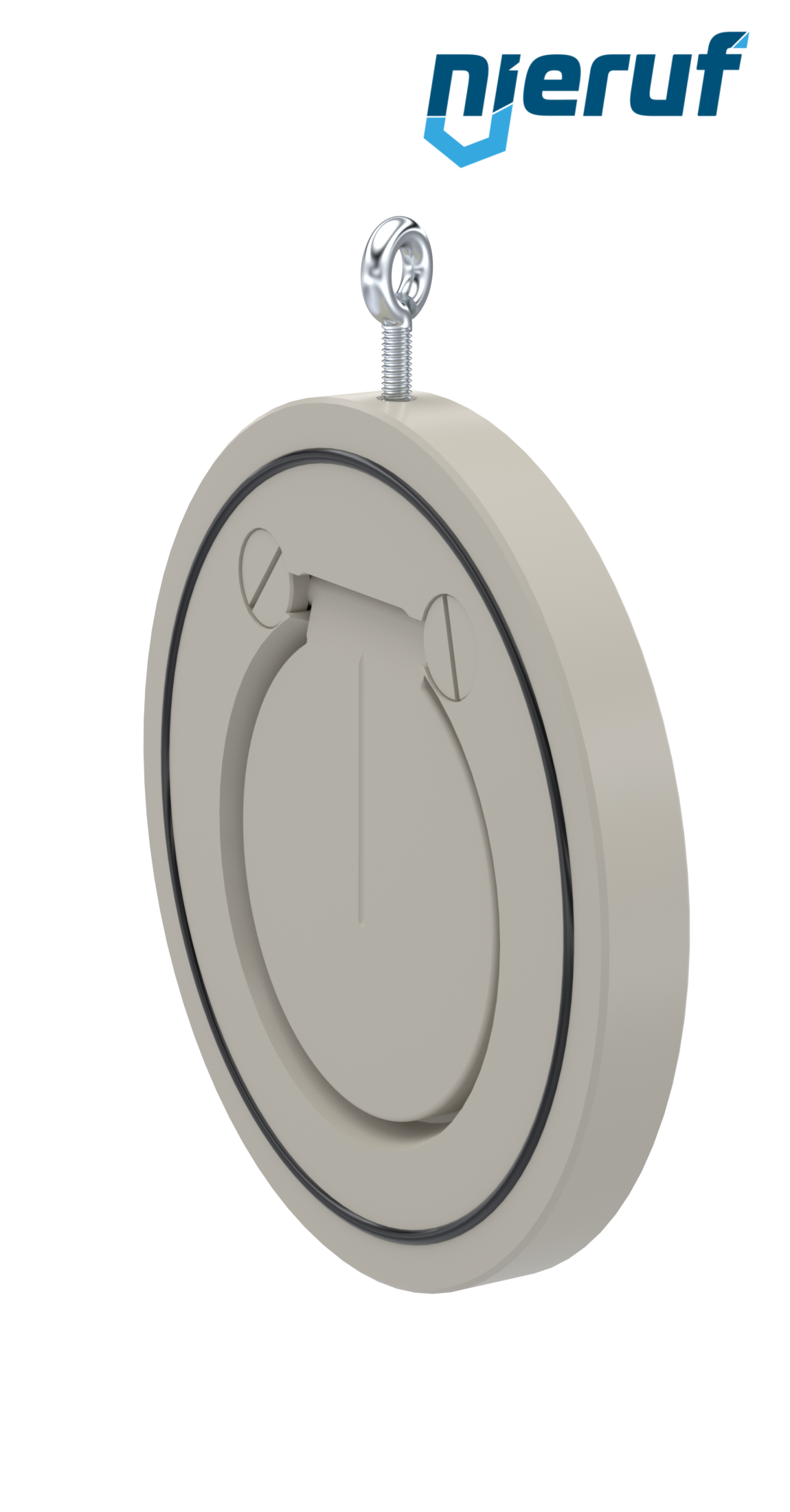 Klapa zwrotna międzykołnierzowa DN100 ZR06 Plastik PP-H FKM (Viton)