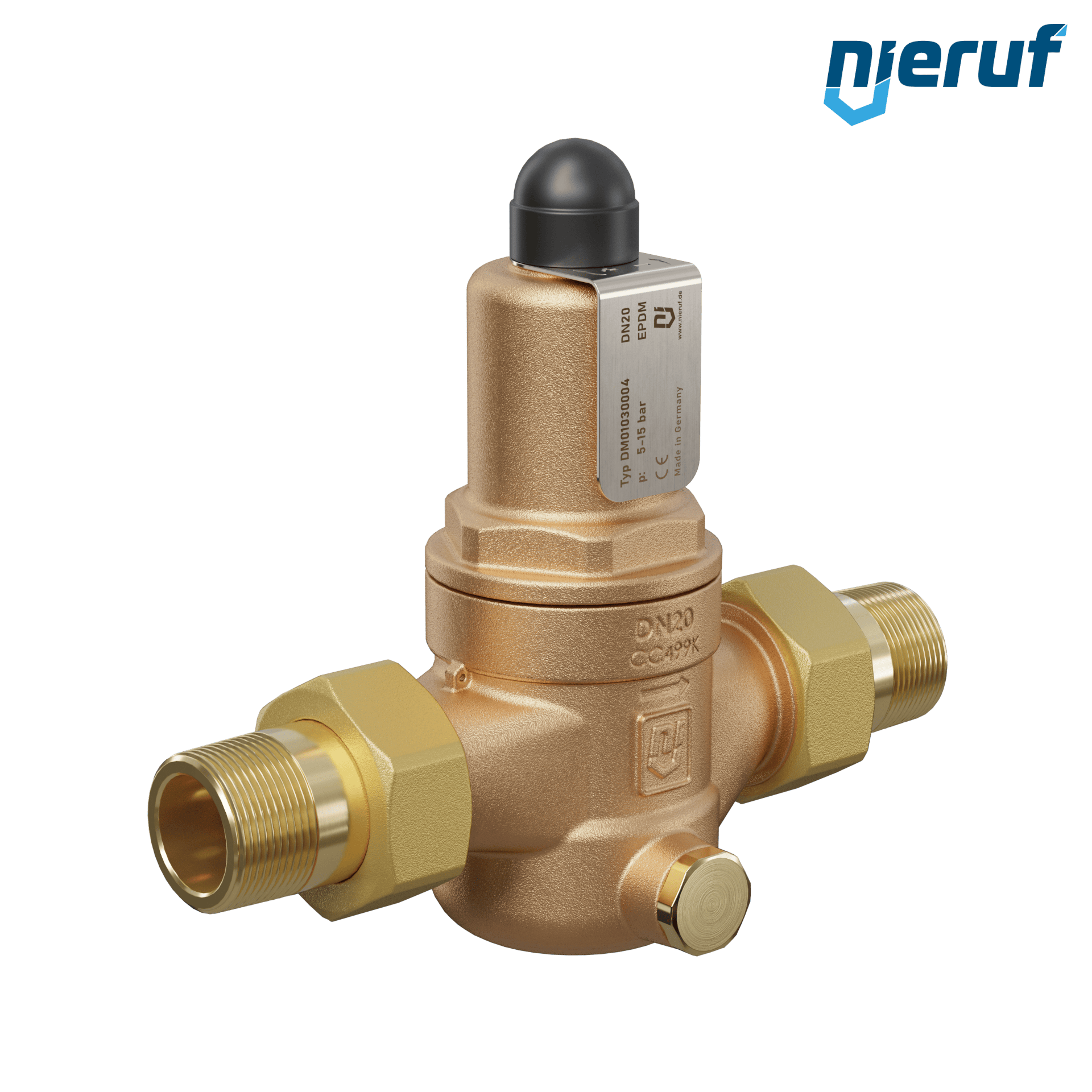 Reduktor ciśnienia 3/4" cala DM01 brąz EPDM 5.0 - 15.0 bar