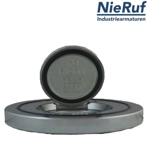 Klapa zwrotna międzykołnierzowa DN100 ZR02 Stal nierdzewna 1.4408 Metal