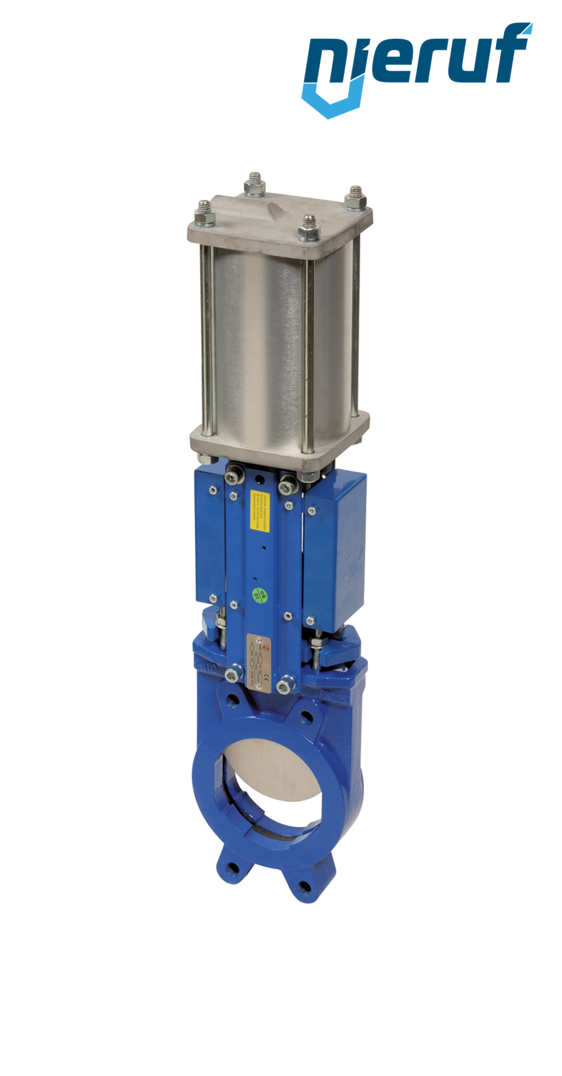 Zasuwa nożowa DN 250 SR01 NBR Siłownik pneumatyczny dwustronnego działania