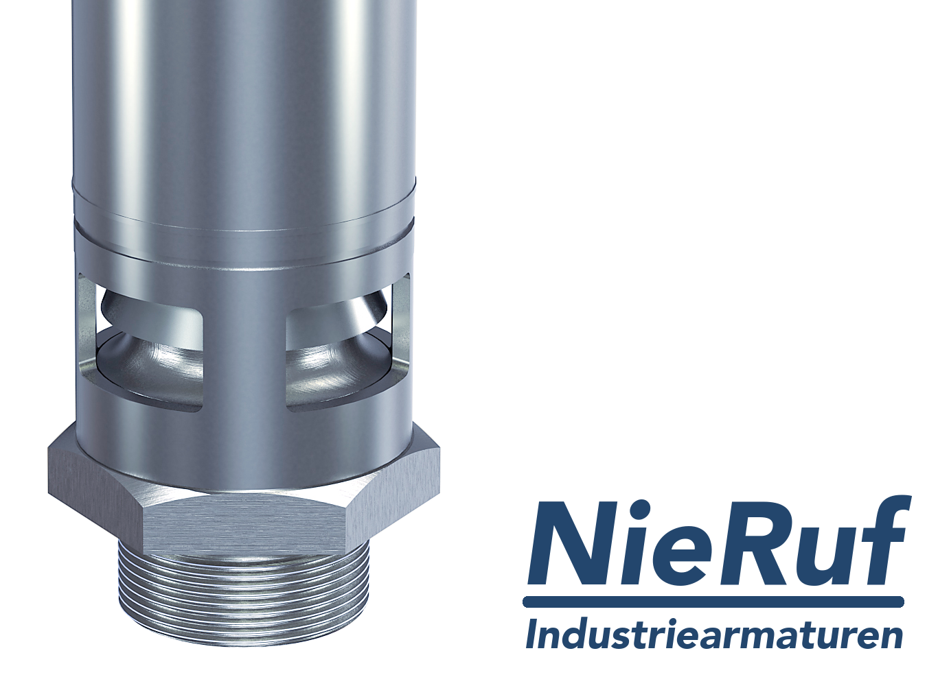 Zawór bezpieczeństwa 1/2" GZ  x 1" GW SV09 neutralne media gazowe, Stal nierdzewna PTFE, obrotowy mechanizm podnoszący