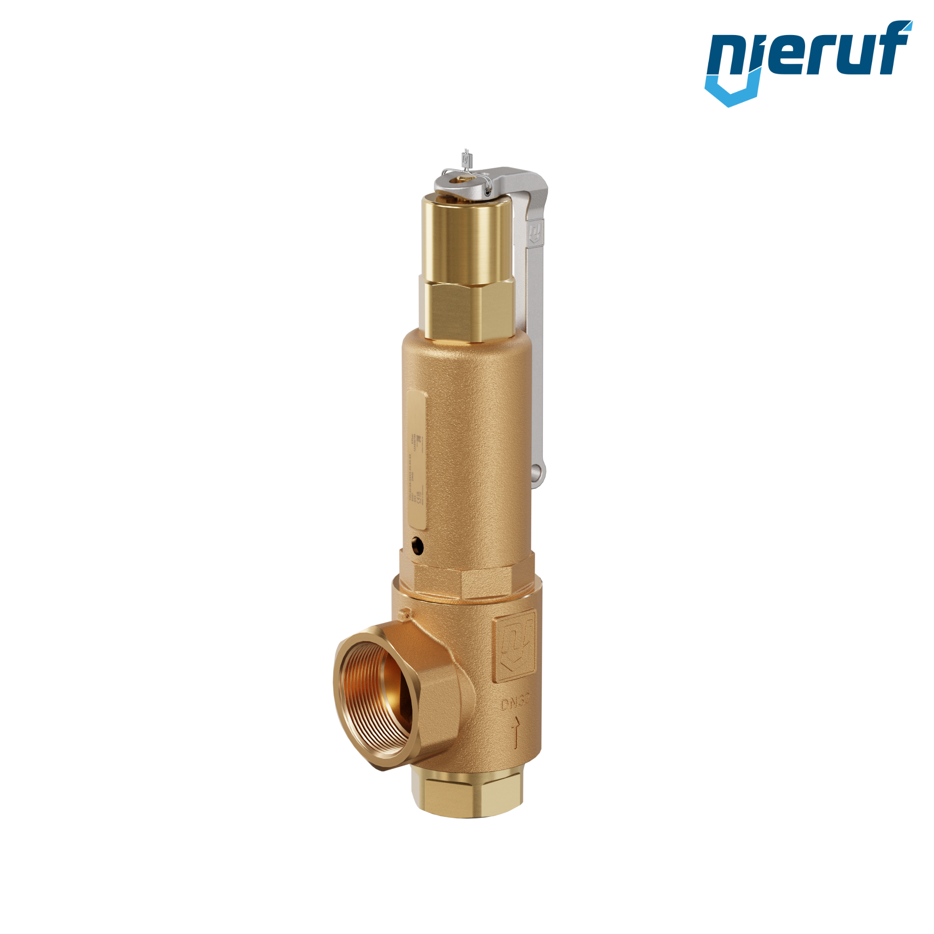 Zawór bezpieczeństwa 1 1/2" x 2" GW SV07 neutralne media gazowe, Brąz EPDM, Dźwignia