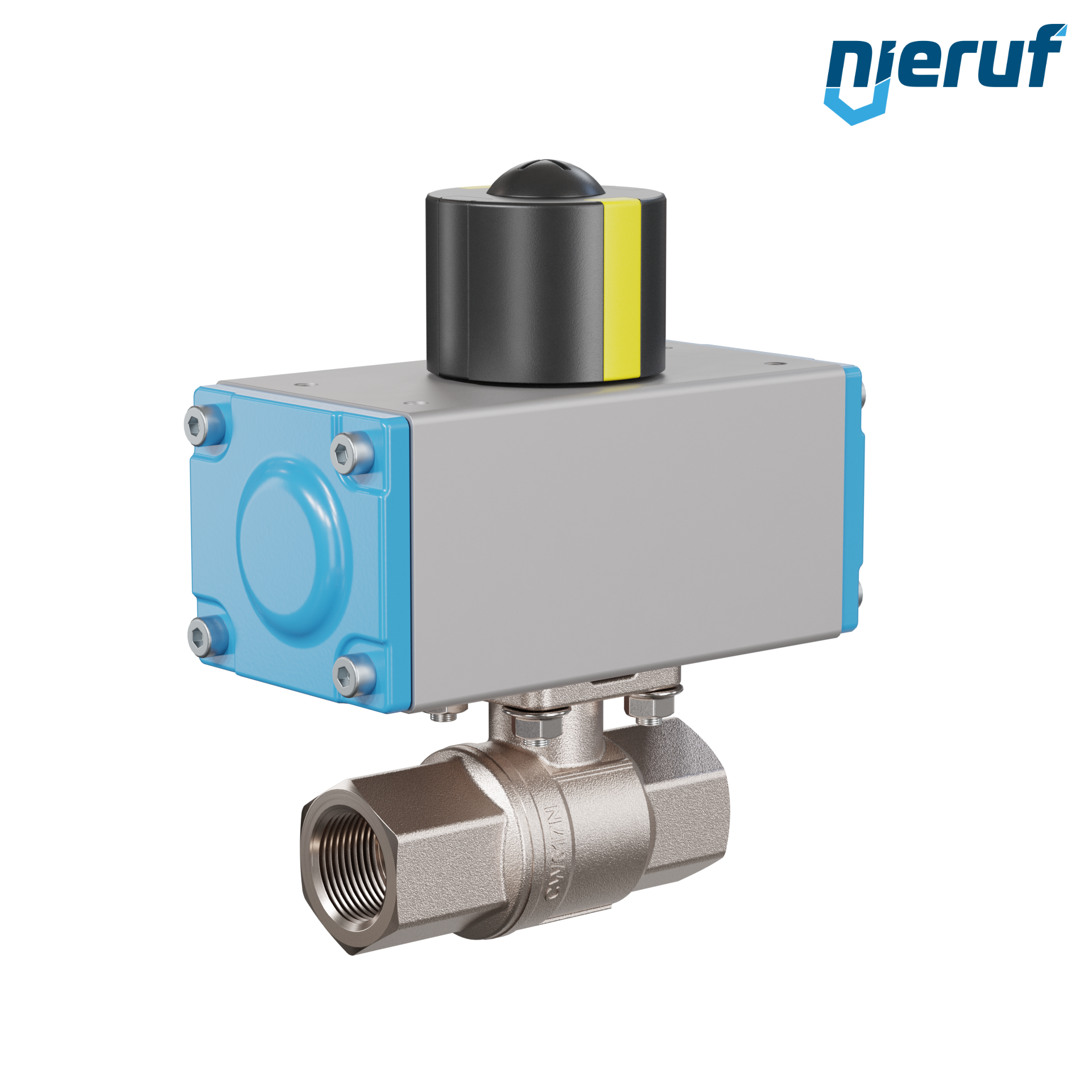 valvola a sfera automatica con manicotto DN15 - 1/2" pollici azionamento rotativo pneumatico a doppio effetto PK01
