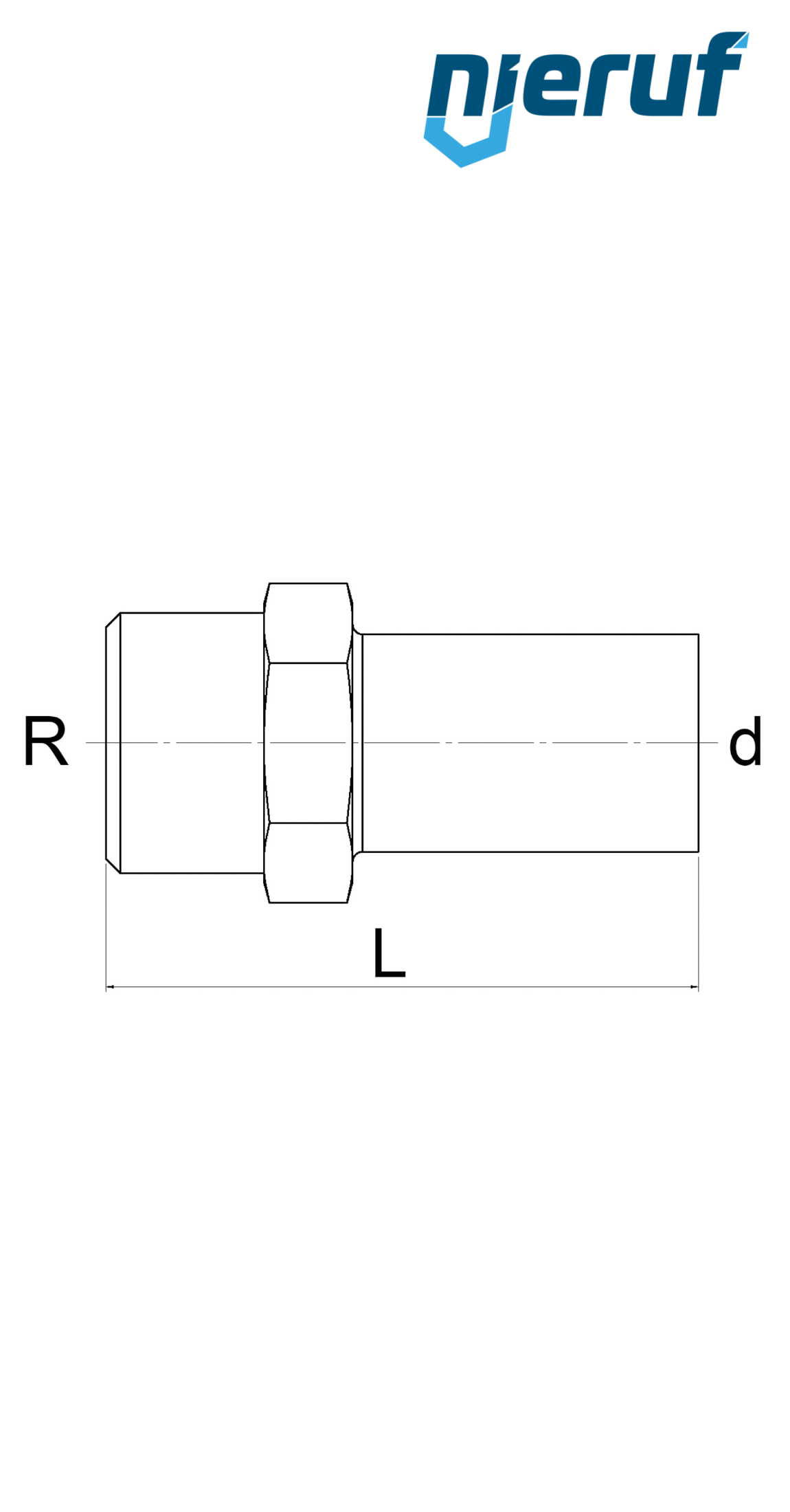 Wtyczka końcowa złączka zaciskana  Z DN20 - 22,0 mm   3/4" cala Gwint zewnętrzny Stal nierdzewna