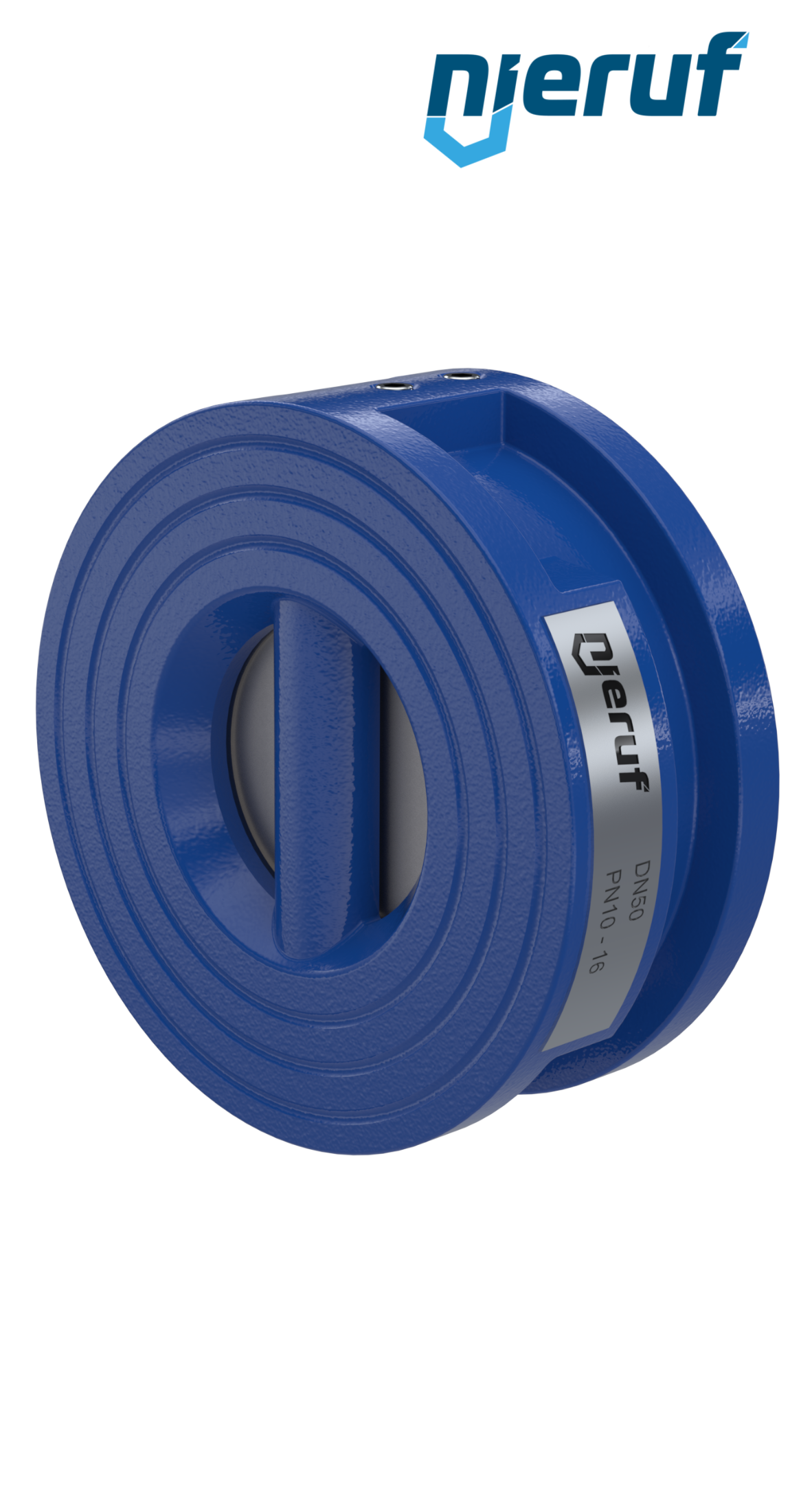 Klapa zwrotna dwuskrzydłowa DN50 DR02 GGG40 FKM (Viton)
