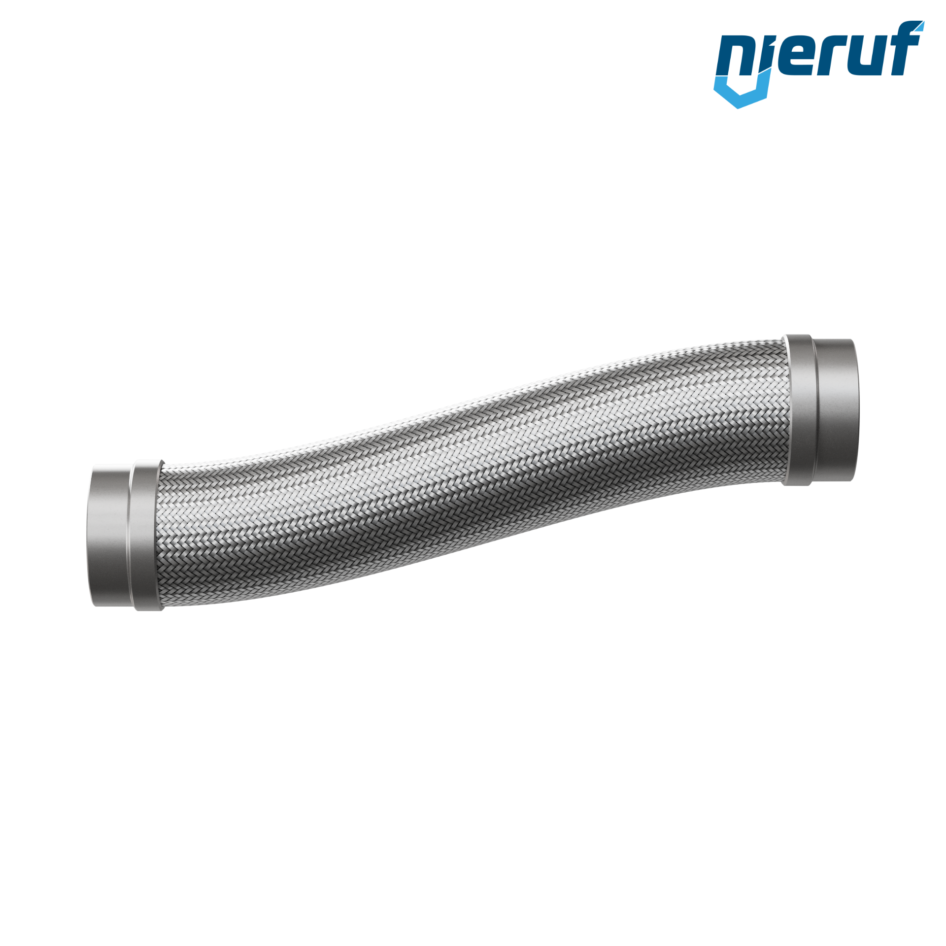 Wąż karbowany ze stali nierdzewnej ES01 DN100 - 114.3 mm z Pojedynczy oplot i Końcówki do spawania Długość 500 mm