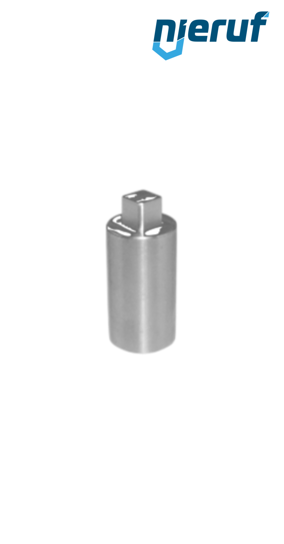 Adapter zaślepiony Stal nierdzewna Kwadrat 27mm długość piasty 50mm średnica 55mm