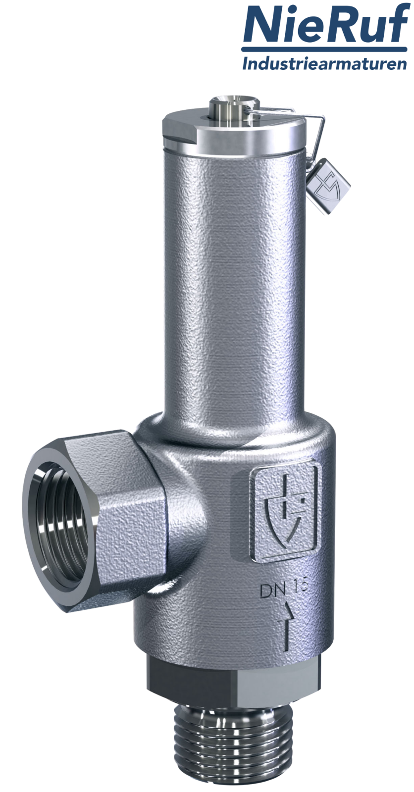 Zawór regulacyjny ciśnienia 1 1/2" cala GZ x 1 1/2" cala GW UV04 Stal nierdzewna AISI 316L 12,0 - 20,0 bar