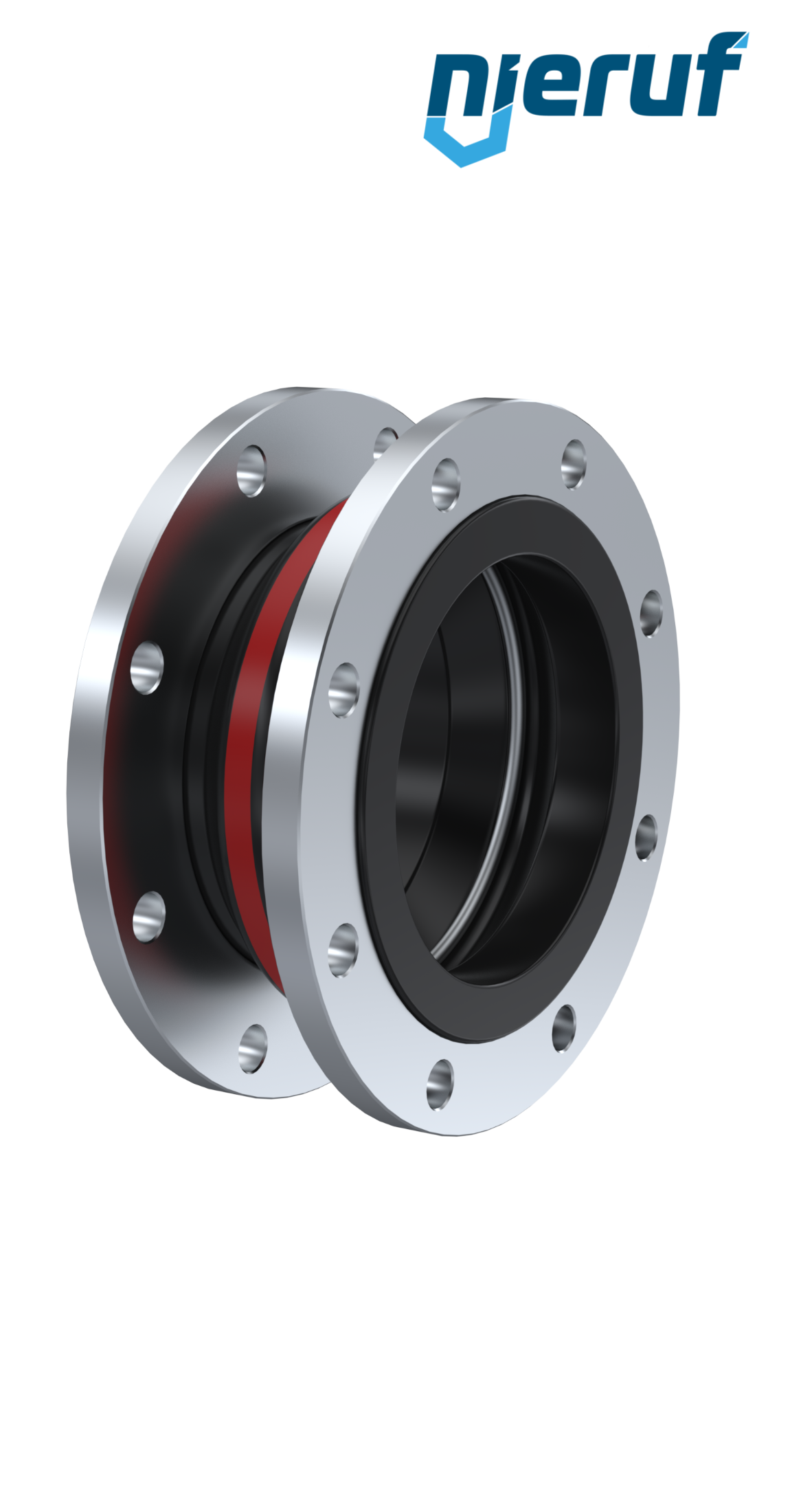 Kompensator Pierścień stabilizujący podciśnienie DN200 typ KP04 stalowe kołnierze EPDM