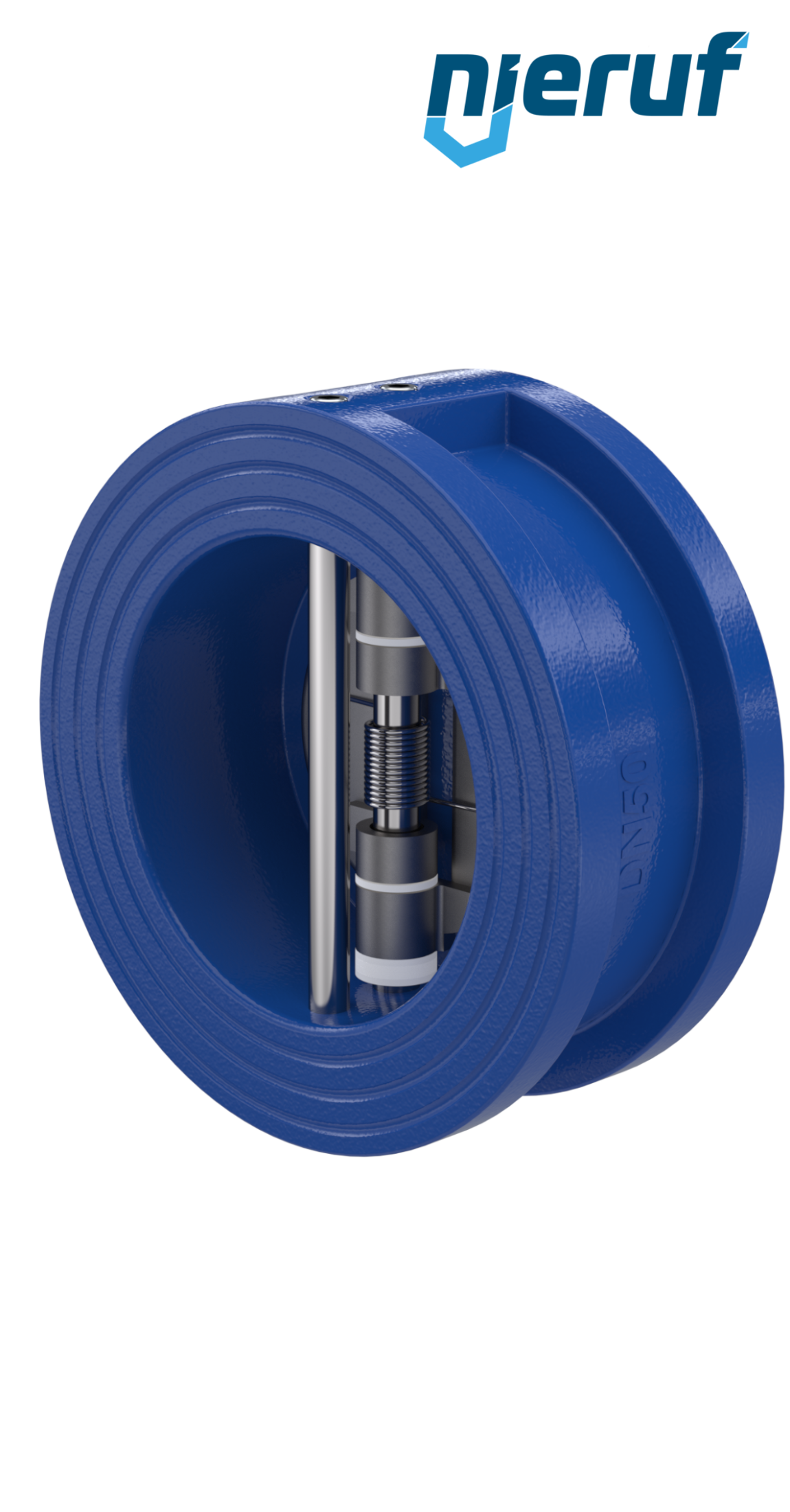 Klapa zwrotna dwuskrzydłowa DN50 DR02 GGG40 FKM (Viton)