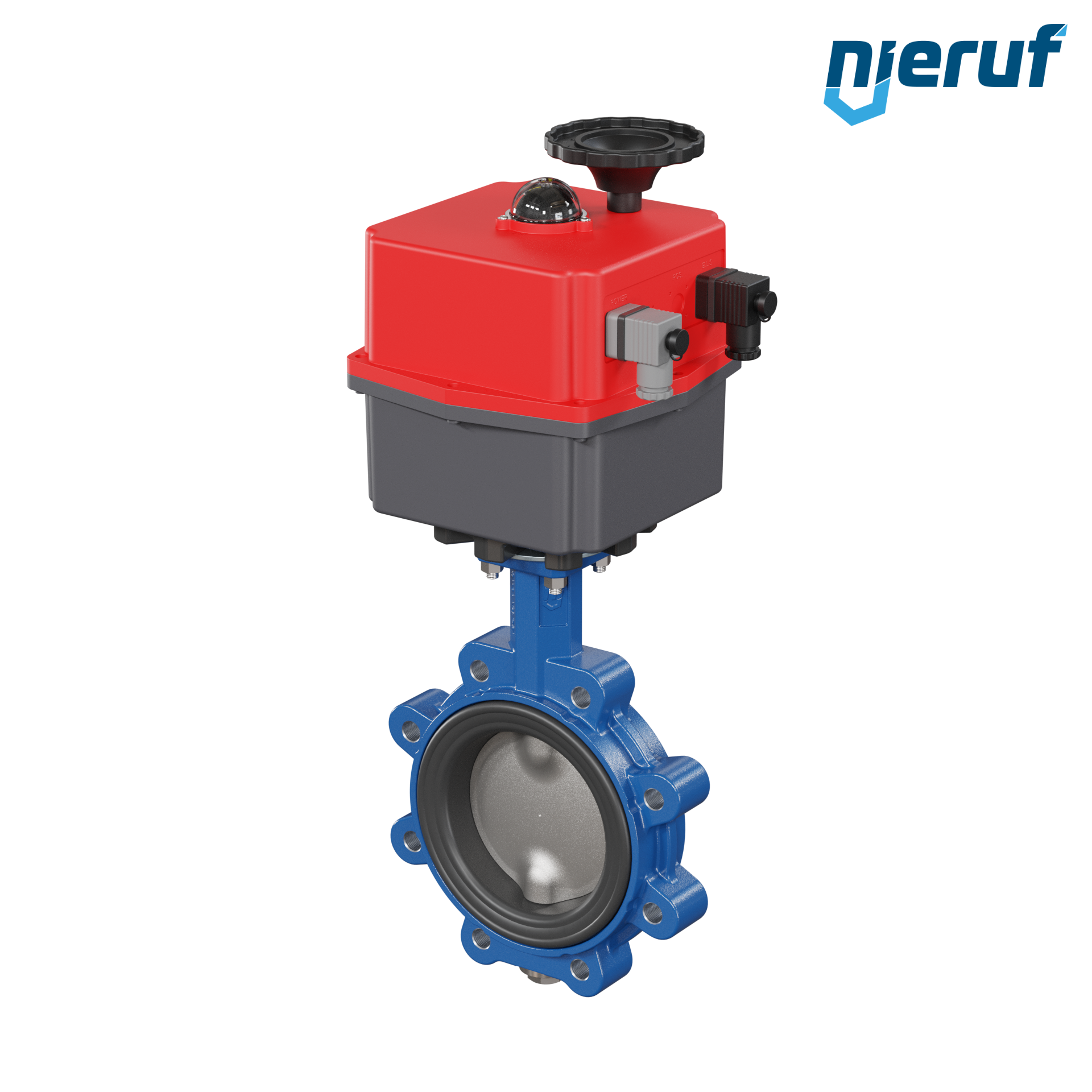 Przepustnica DN 125 dokołnierzowa/Lug elektroniczny napęd 24-240V DVGW woda pitna