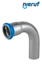 Złączka zaciskana Łuk 90° W x Z DN15 - 18,0 mm, r=1,2 Stal nierdzewna