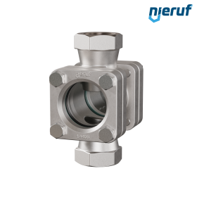 spia visiva / indicatore di flusso G 2" pollici acciaio inossidabile vetro borosilicato