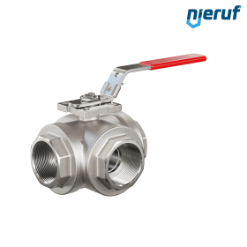 3 drożny zawór kulowy GK09 DN50 - 2" cale z otworem T