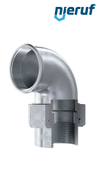 Złączka z żeliwa ciągliwego Dwuzłączka kolankowa nr. 96, DN15 - 1/2" cala ocynkowane Złączka z żeliwa ciągliwego Dwuzłączka kolankowa nr. 96, DN15 - 1/2" cala ocynkowane